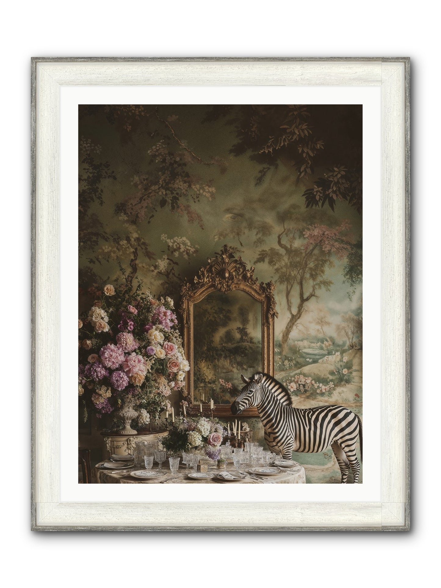 Oberon's Feast Framed Print - Driftwood White 30x40