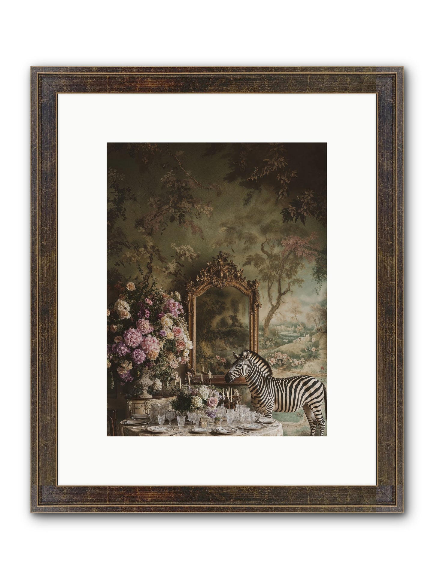 Oberon's Feast Framed Print - Slimwoods Black/Gold 9x12