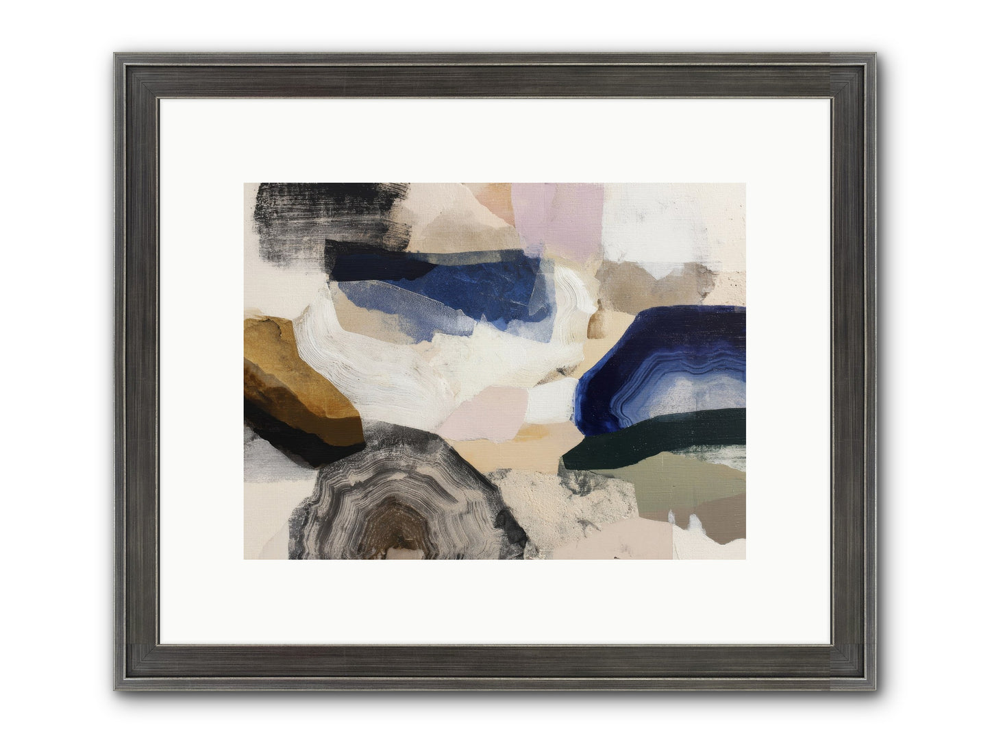 Oblique Clarity Framed Print - Slimwoods Black/Silver 12x9