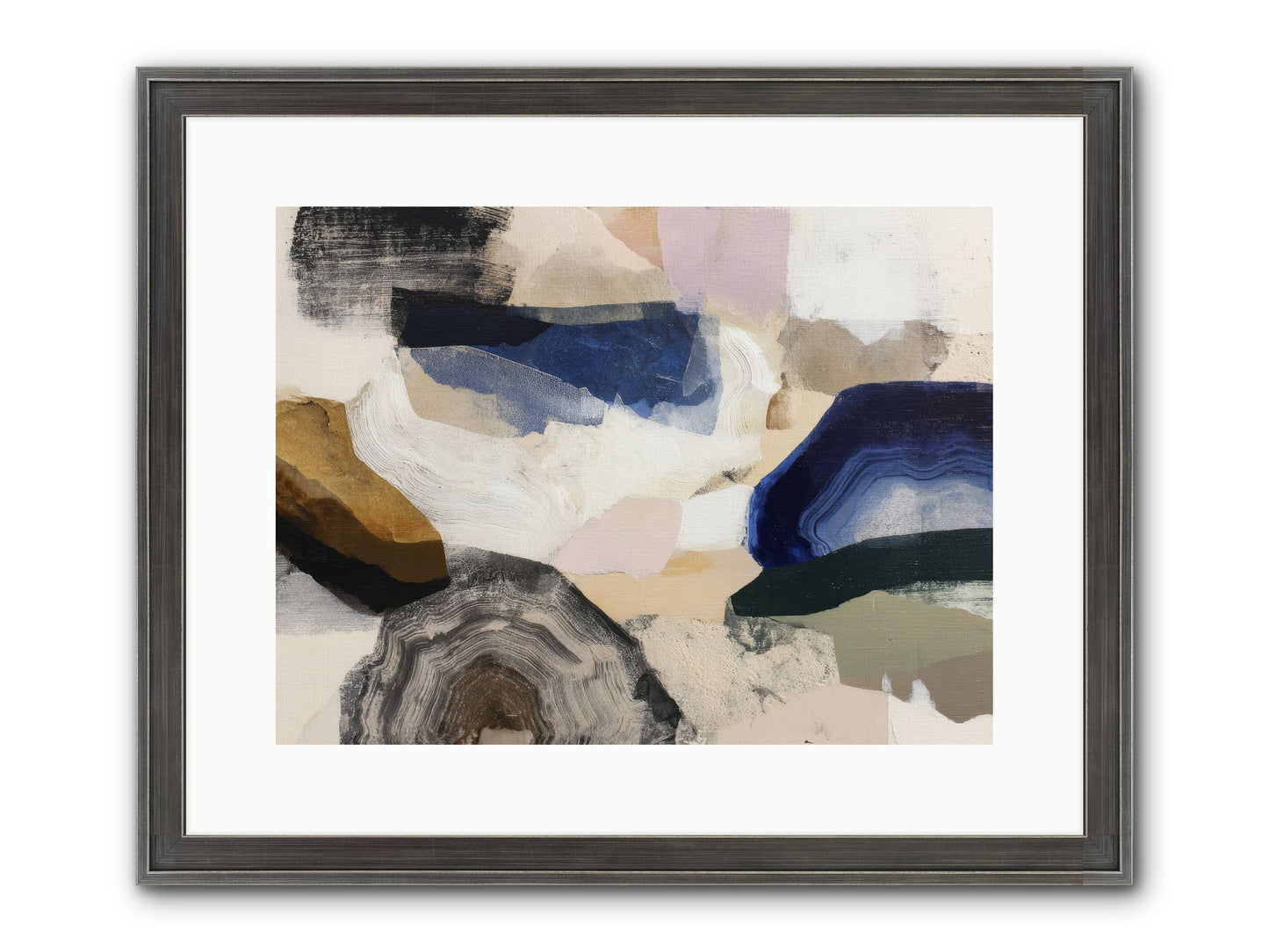 Oblique Clarity Framed Print - Slimwoods Black/Silver 16x12