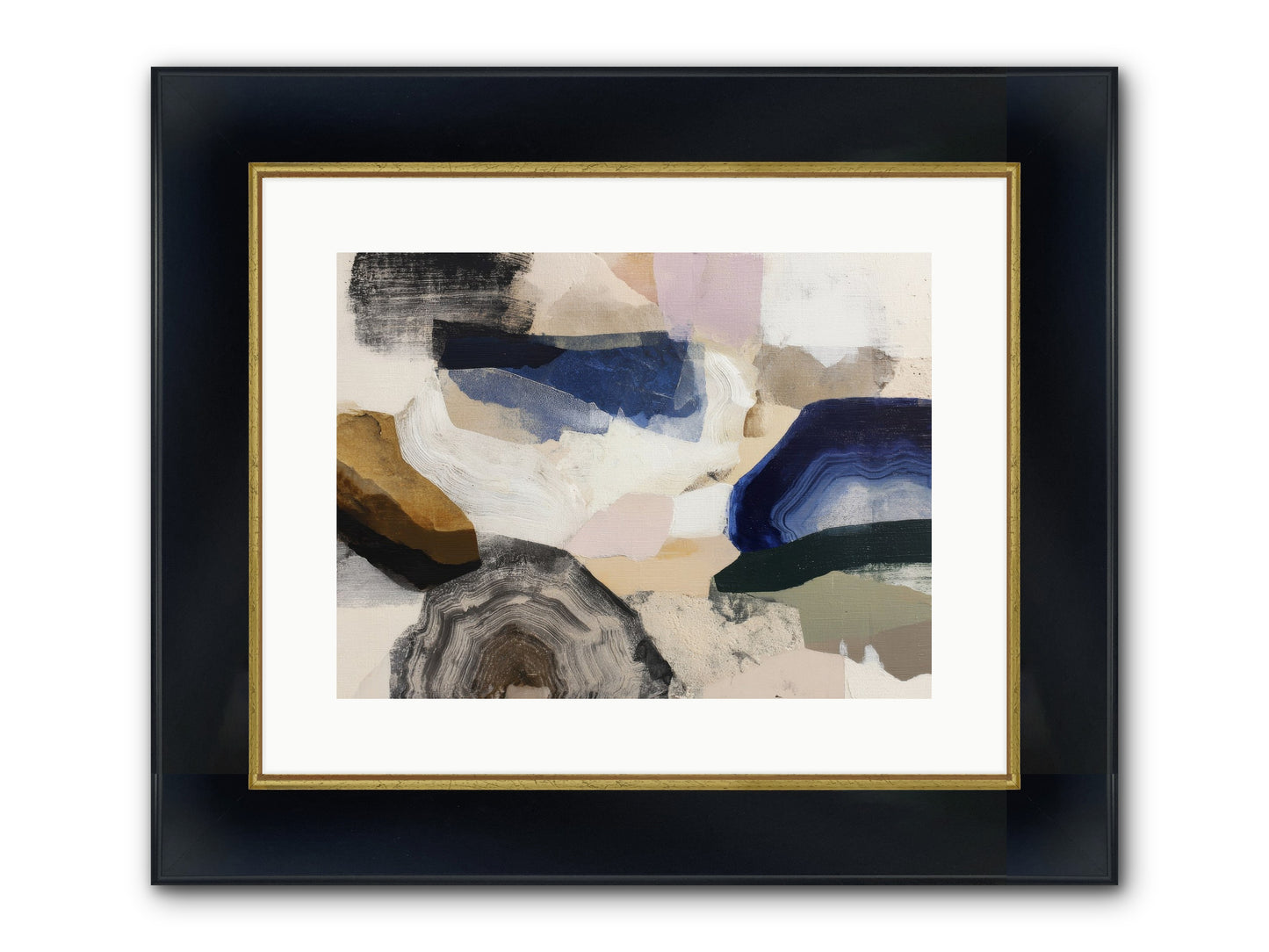 Oblique Clarity Framed Print - Wide Black w/Gold 16x12