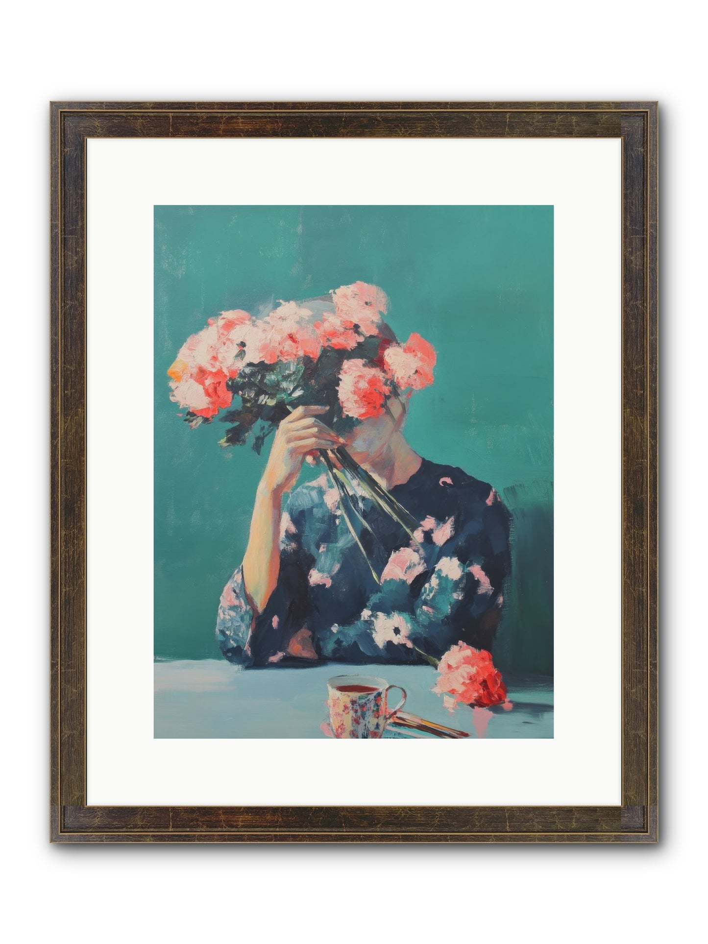 Obscured Affections Framed Print - Slimwoods Black/Gold 12x16