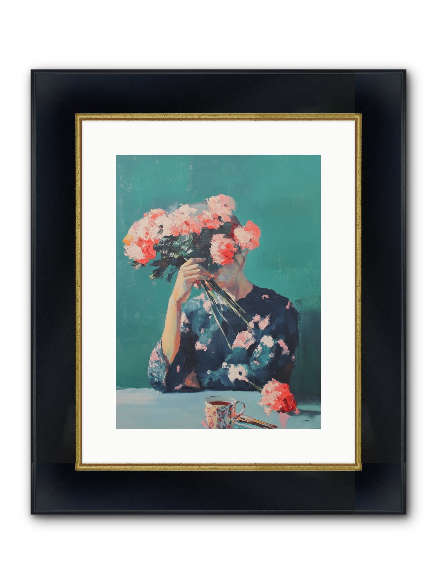 Obscured Affections Framed Print - Wide Black w/Gold 12x16