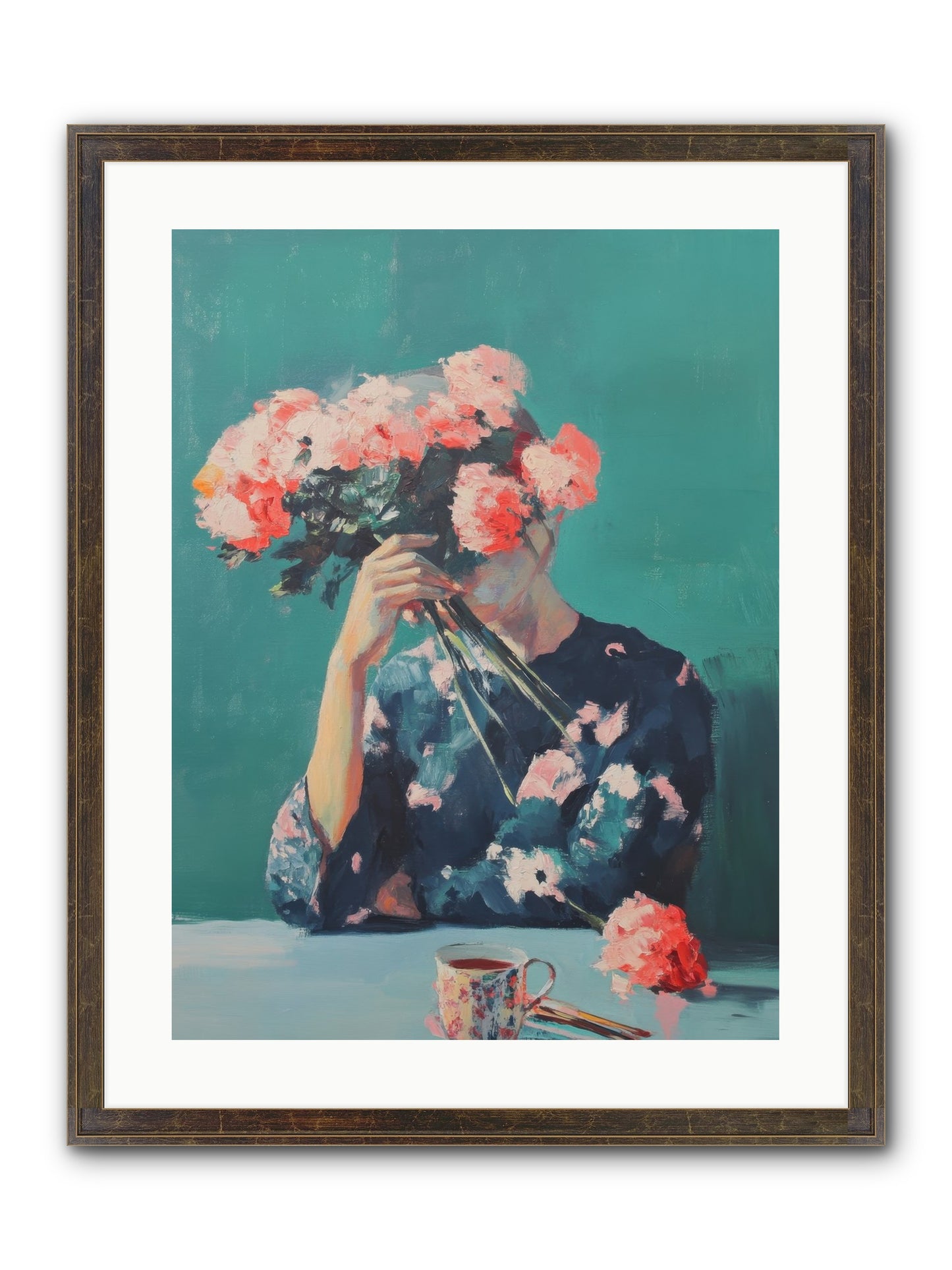 Obscured Affections Framed Print - Slimwoods Black/Gold 18x24