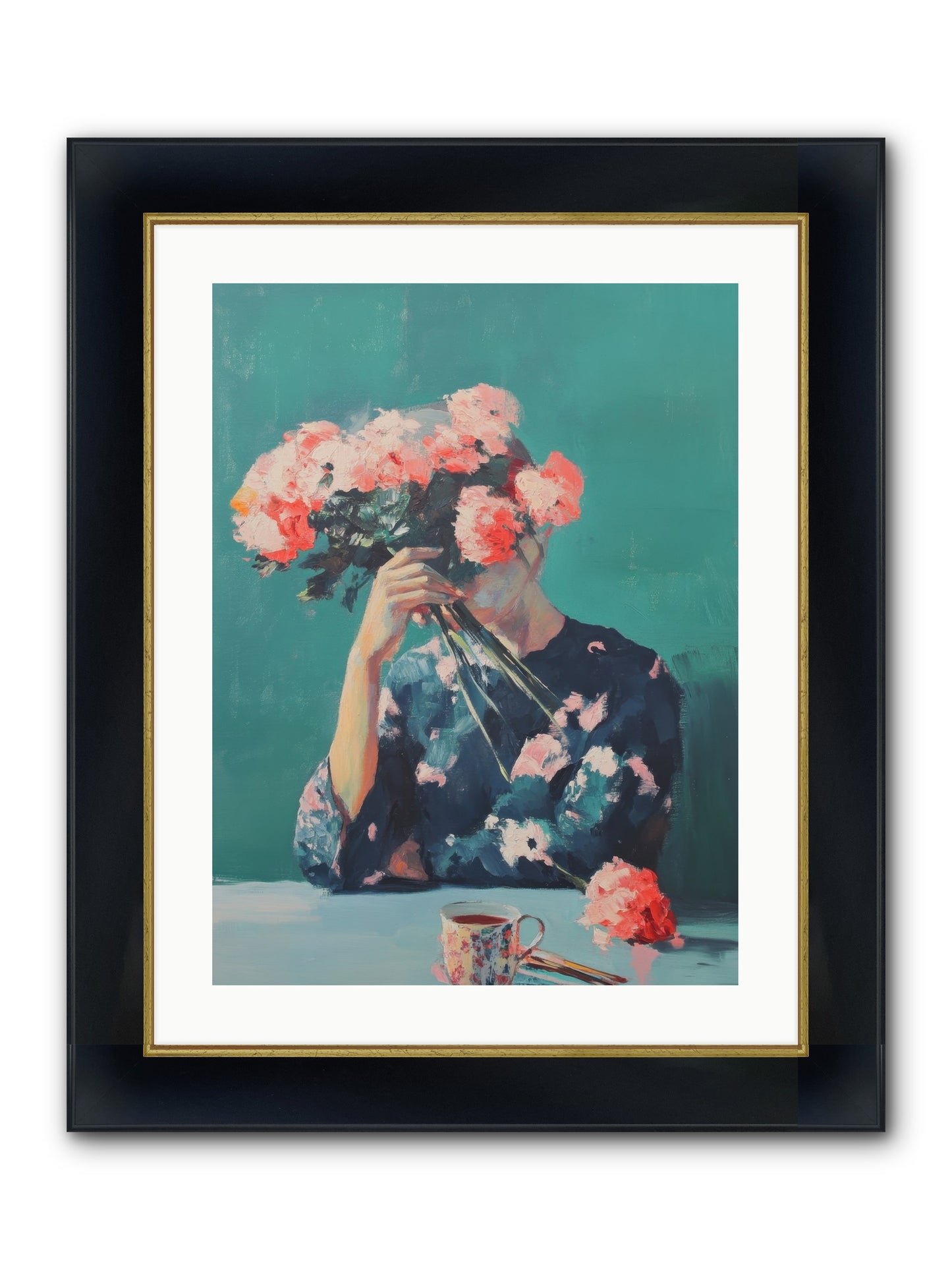 Obscured Affections Framed Print - Wide Black w/Gold 18x24