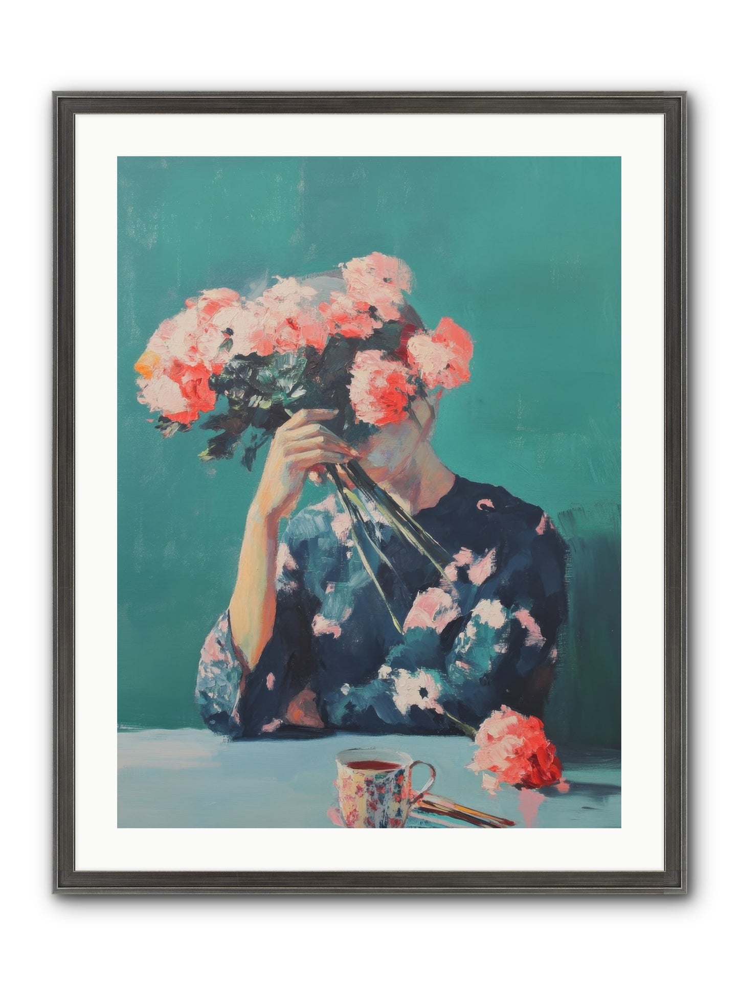 Obscured Affections Framed Print - Slimwoods Black/Silver 24x32