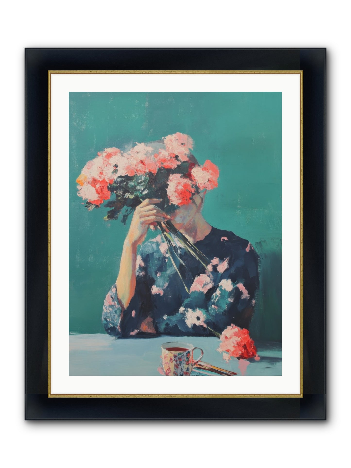 Obscured Affections Framed Print - Wide Black w/Gold 24x32