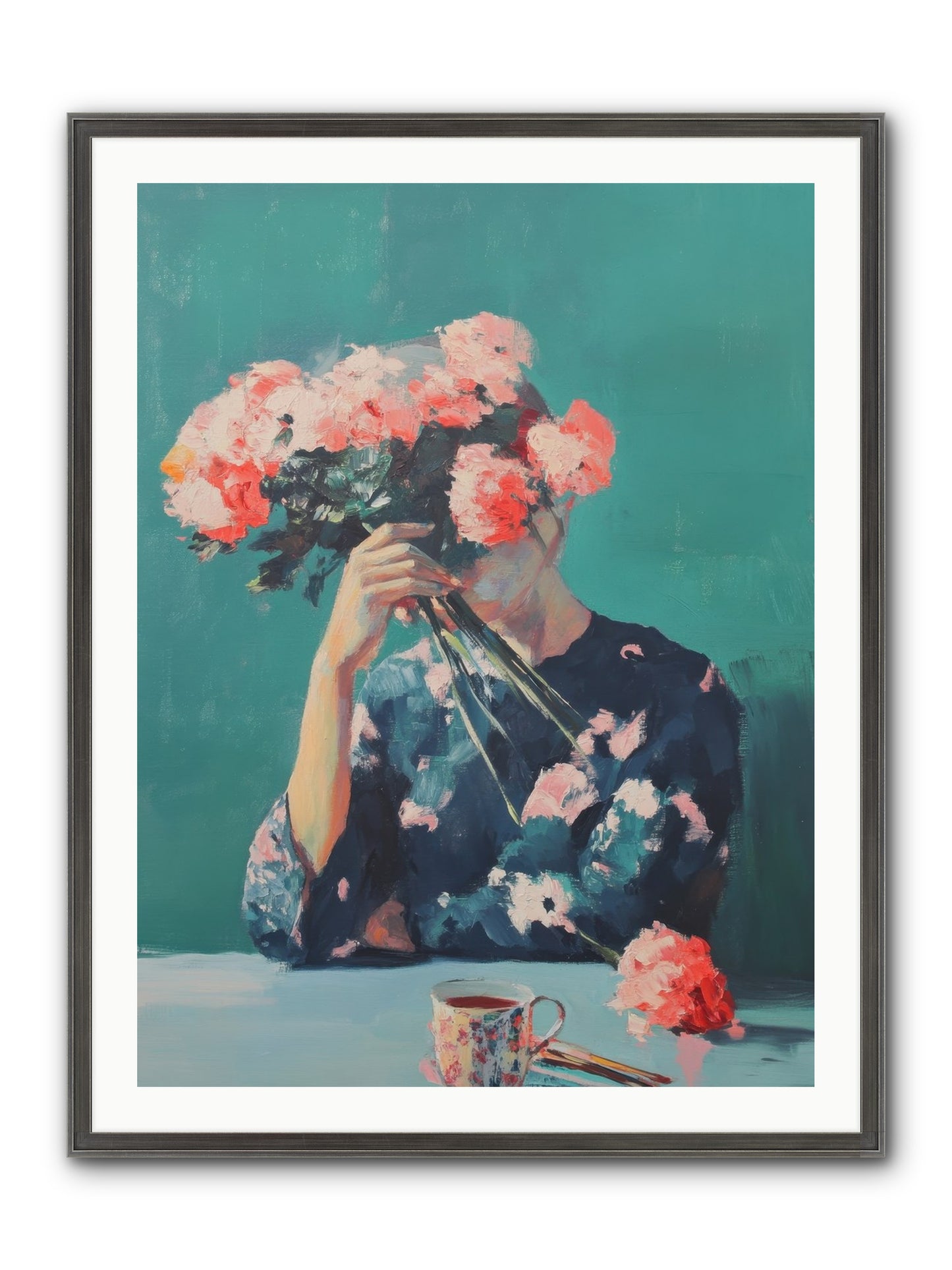 Obscured Affections Framed Print - Slimwoods Black/Silver 30x40