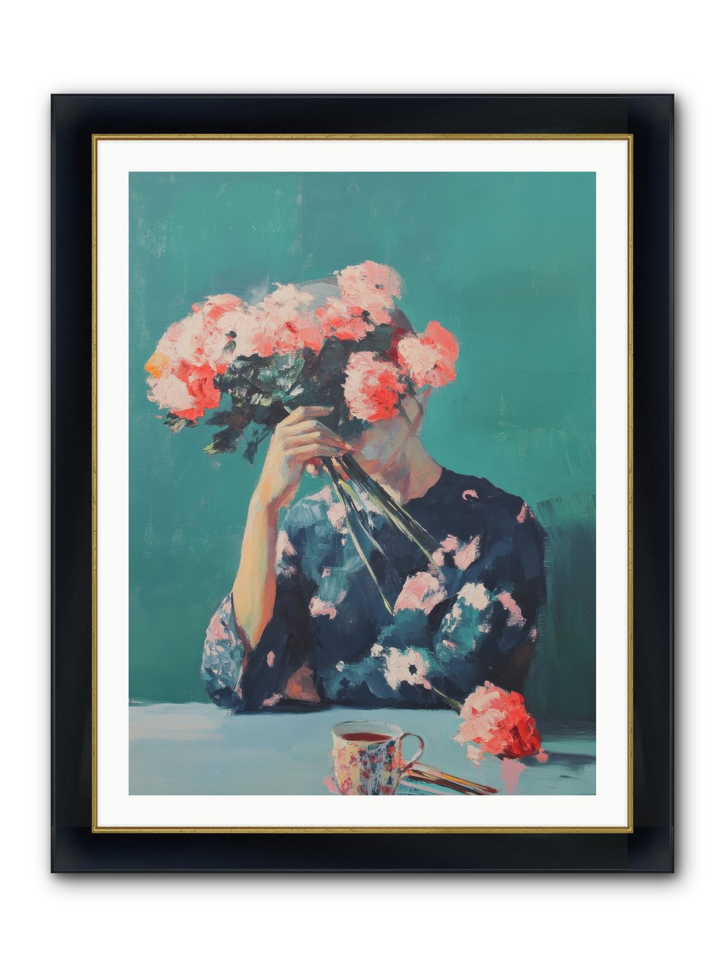 Obscured Affections Framed Print - Wide Black w/Gold 30x40