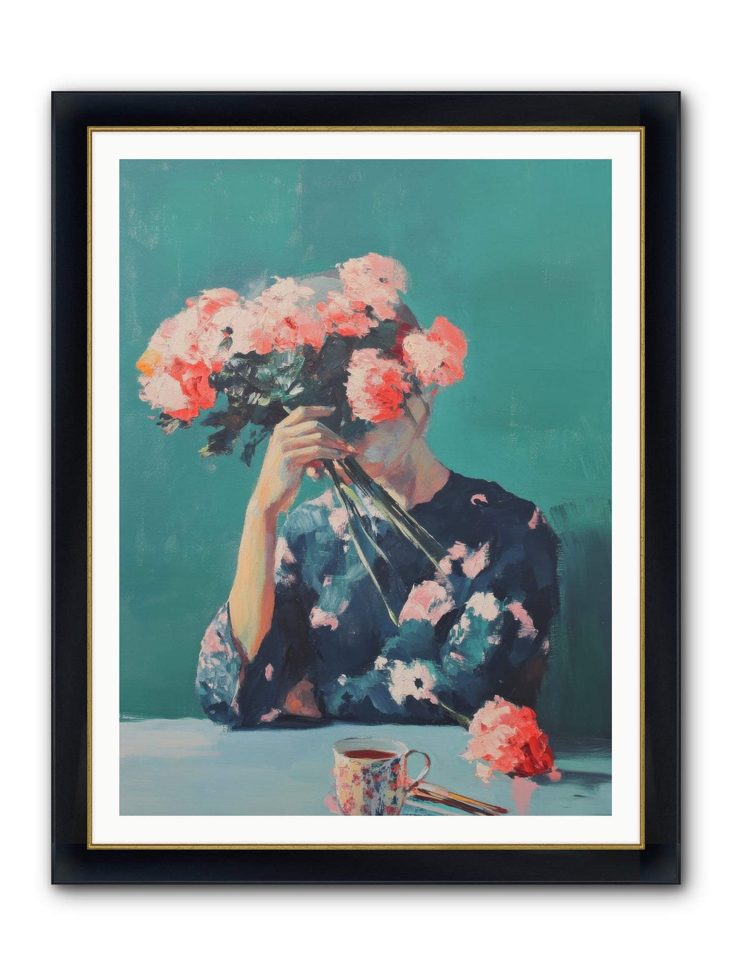 Obscured Affections Framed Print - Wide Black w/Gold 36x48