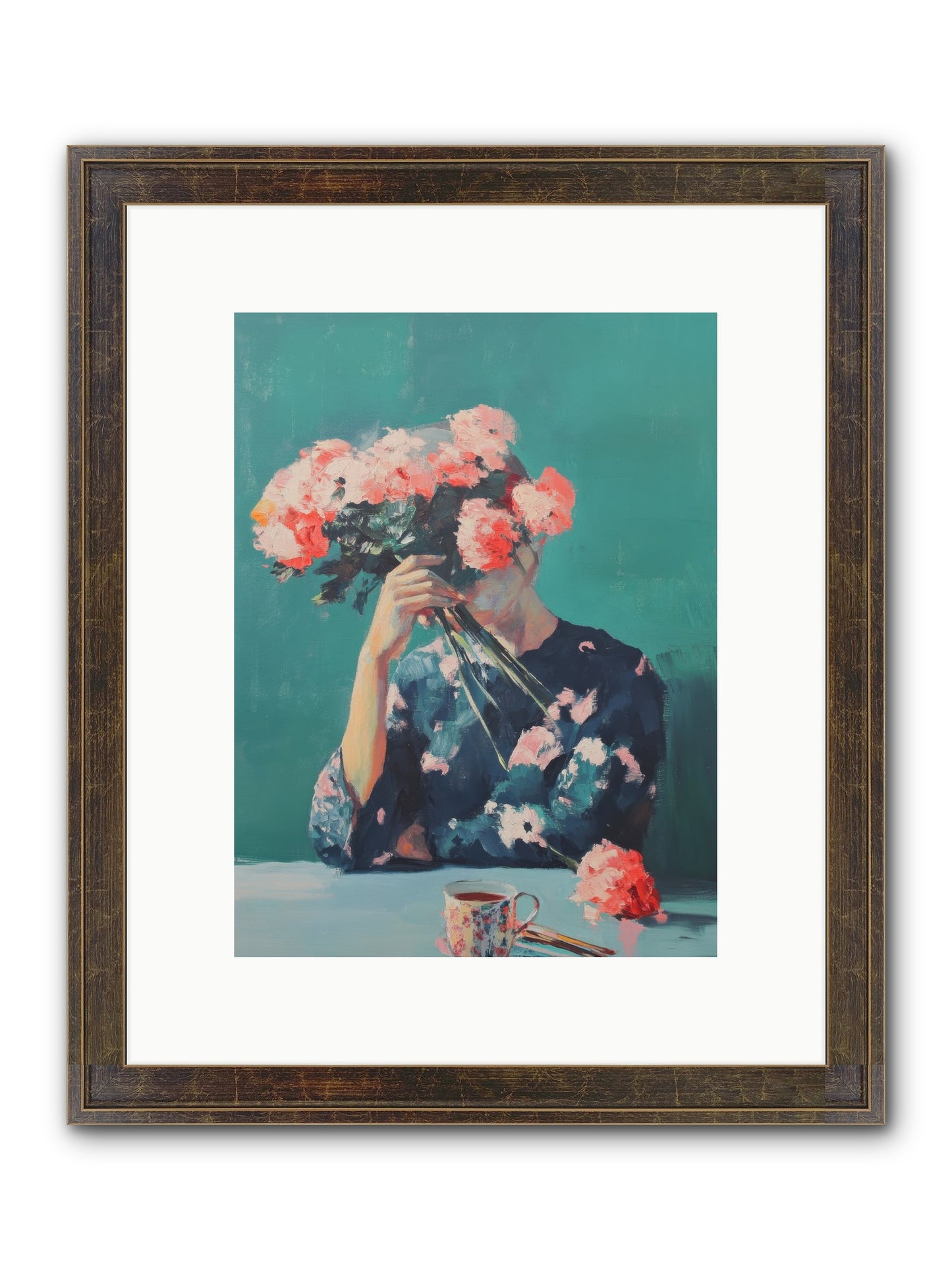 Obscured Affections Framed Print - Slimwoods Black/Gold 9x12