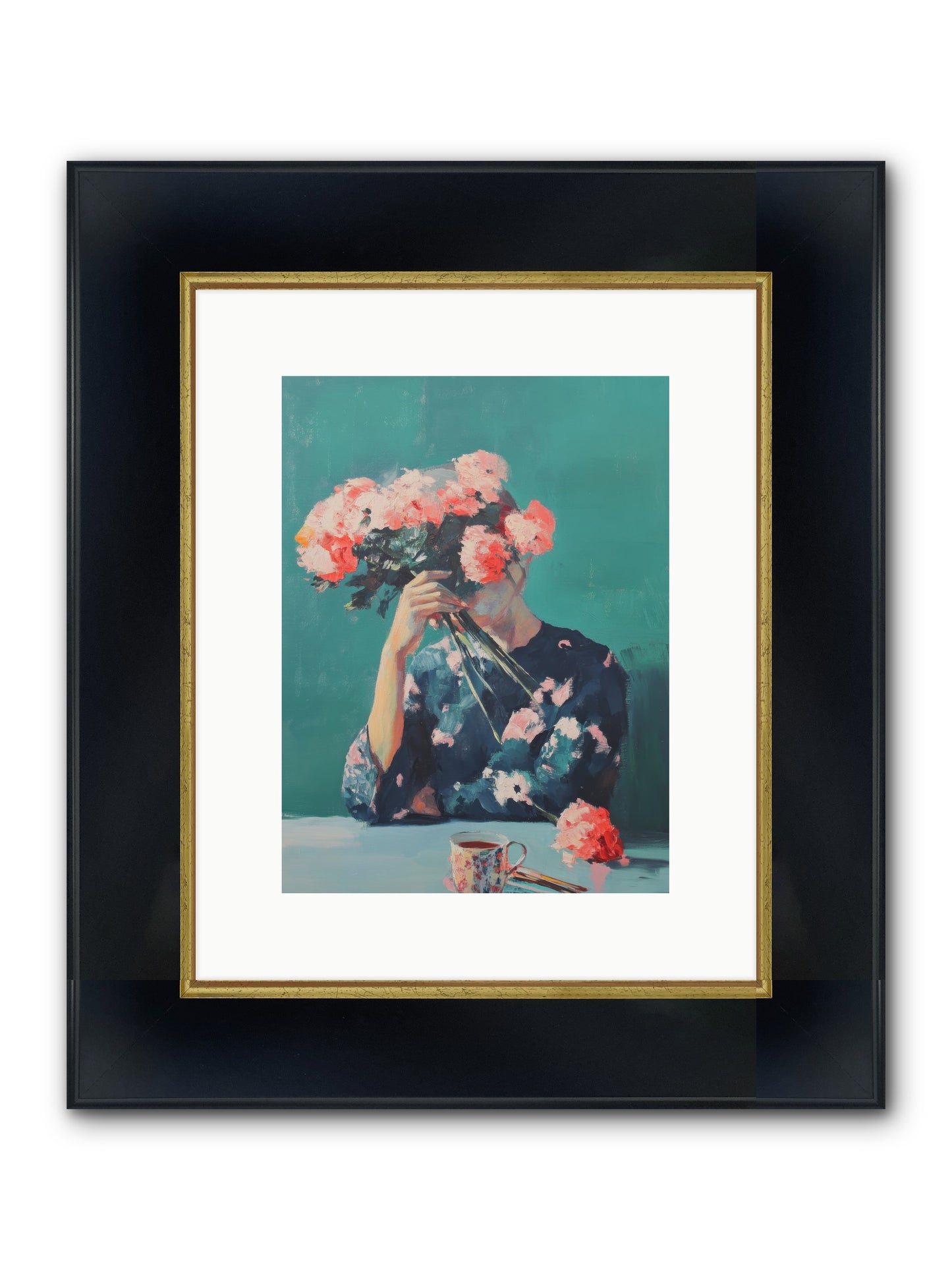 Obscured Affections Framed Print - Wide Black w/Gold 9x12