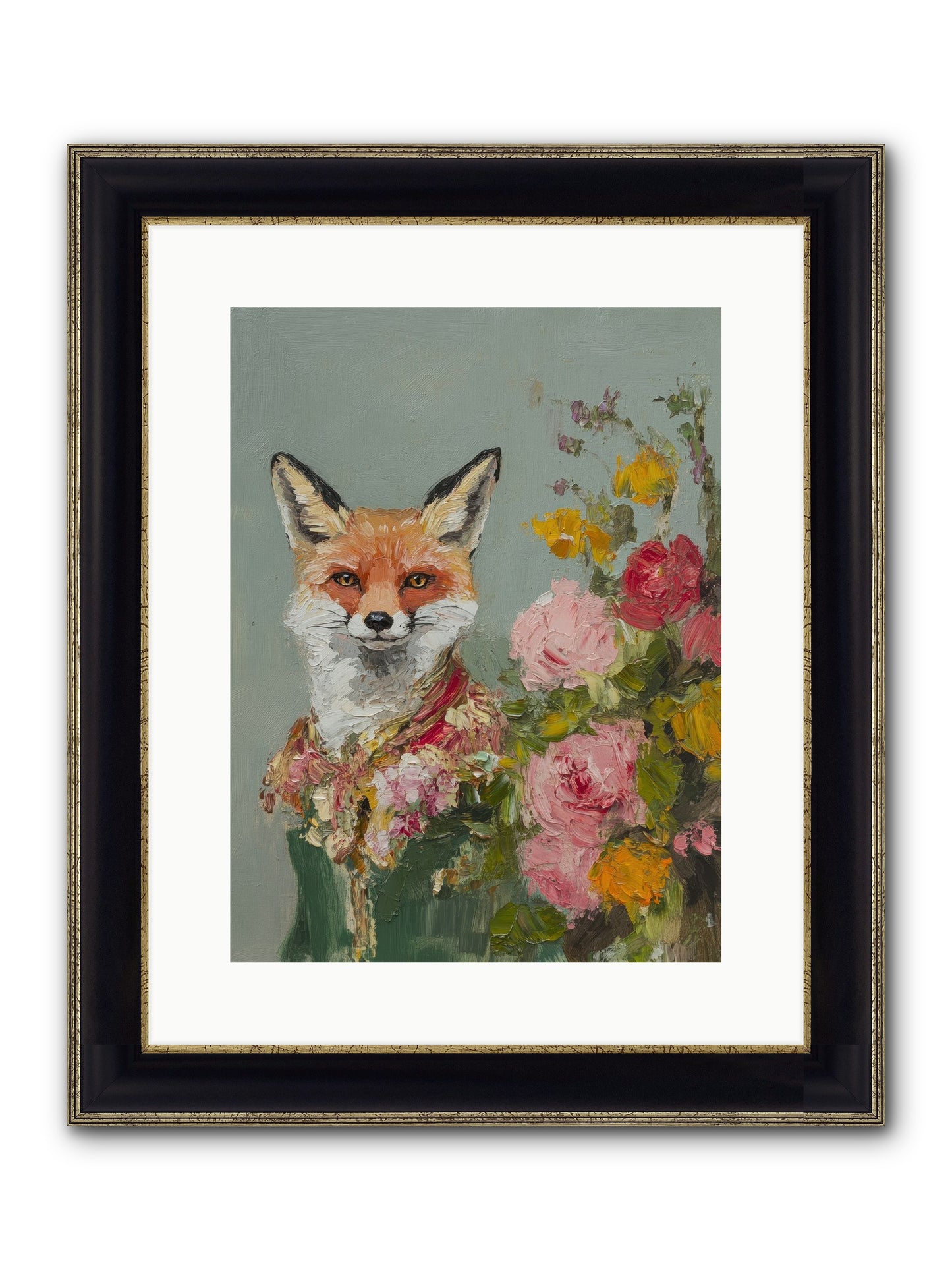 Obscured Paradise Framed Print - Black & Gold 12x16
