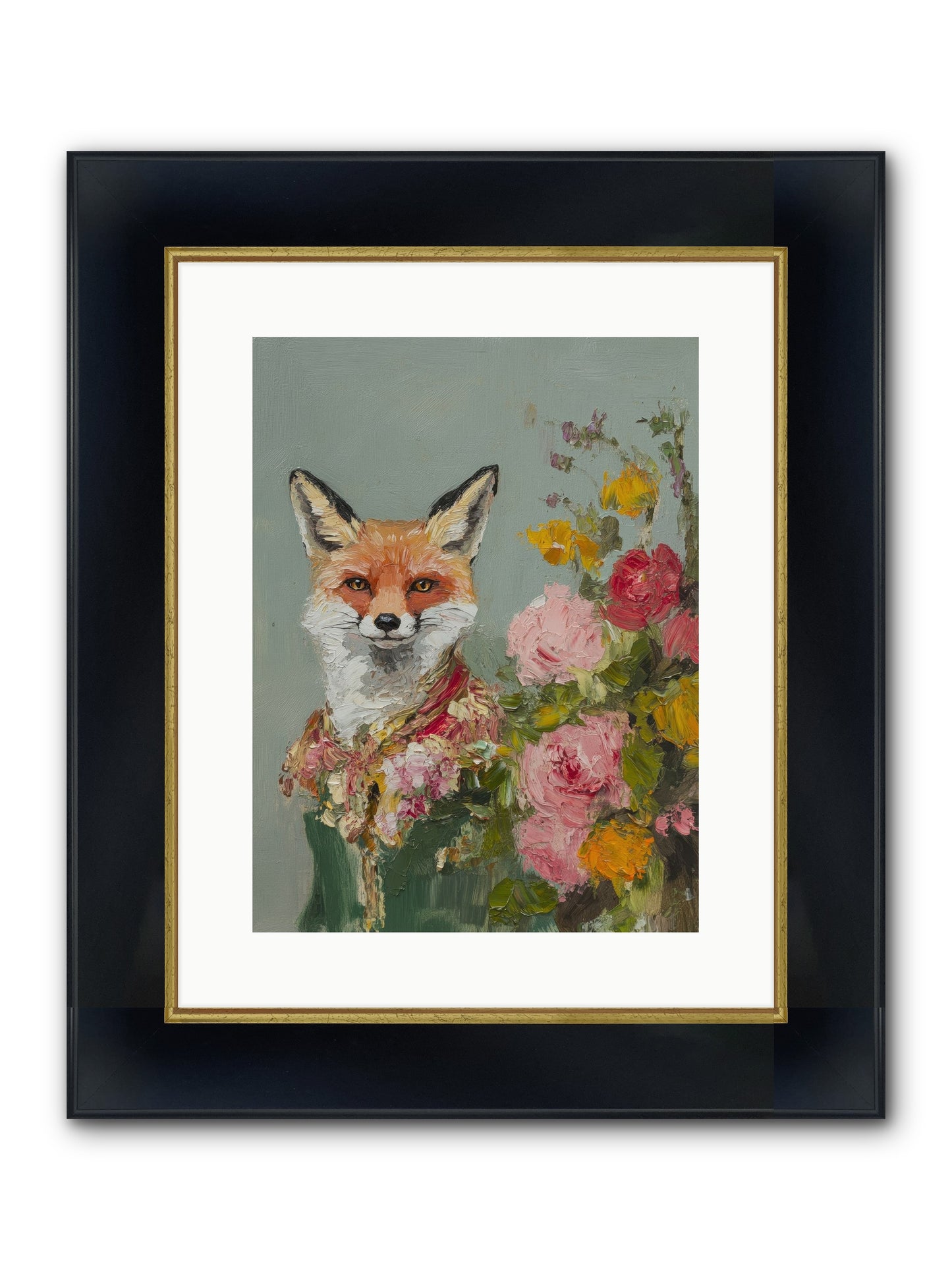 Obscured Paradise Framed Print - Wide Black w/Gold 12x16