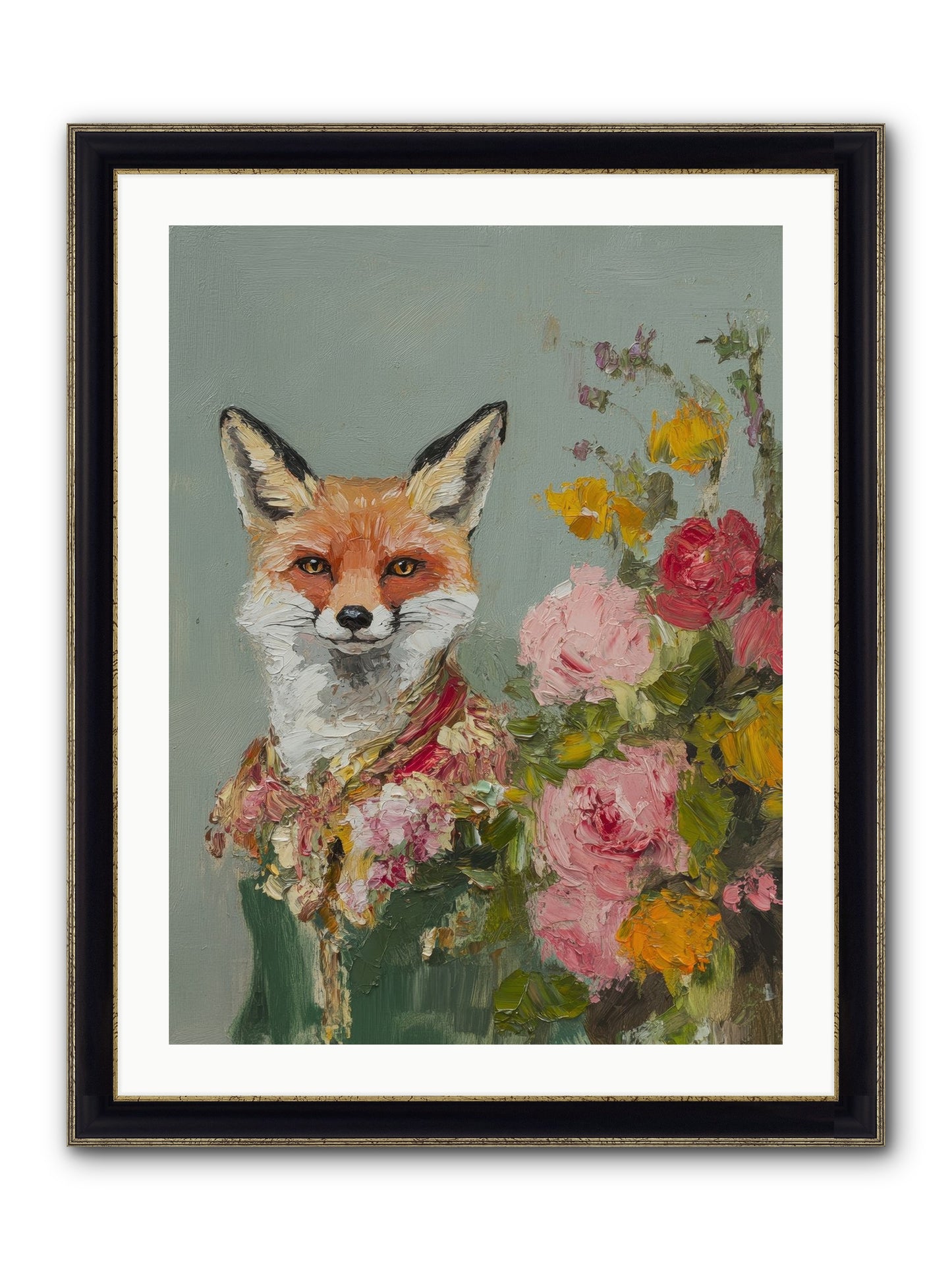 Obscured Paradise Framed Print - Black & Gold 24x32