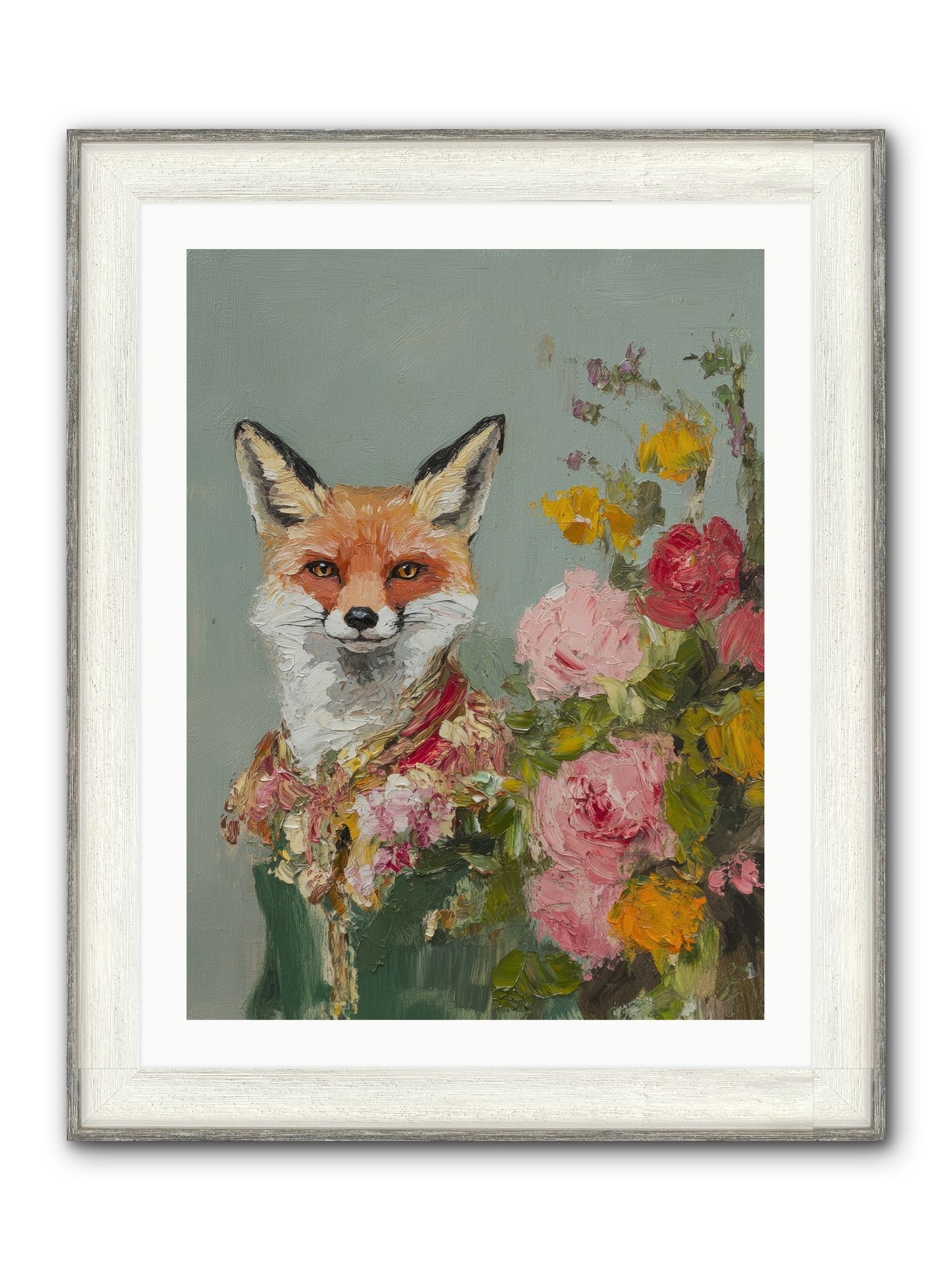 Obscured Paradise Framed Print - Driftwood White 24x32