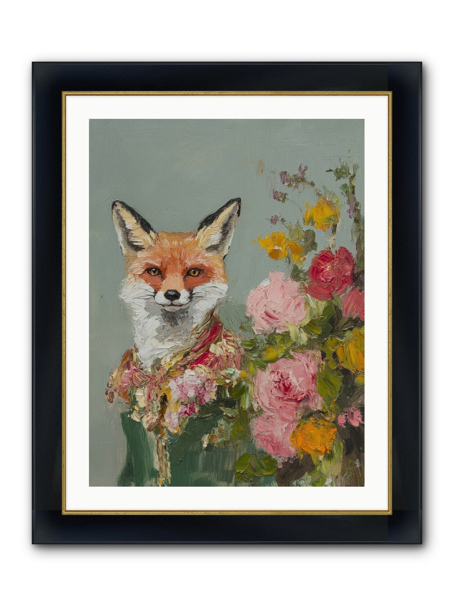 Obscured Paradise Framed Print - Wide Black w/Gold 24x32