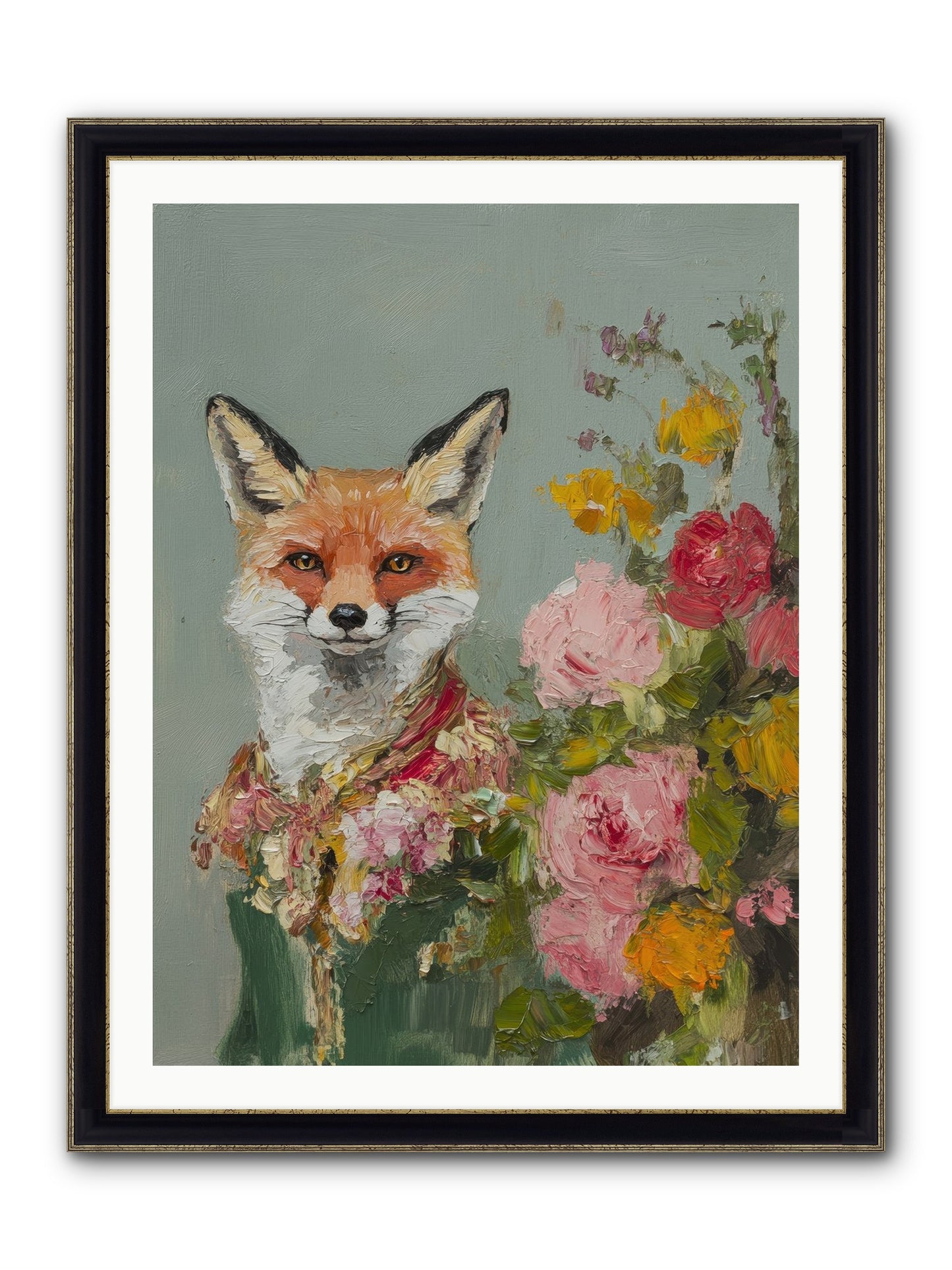 Obscured Paradise Framed Print - Black & Gold 30x40