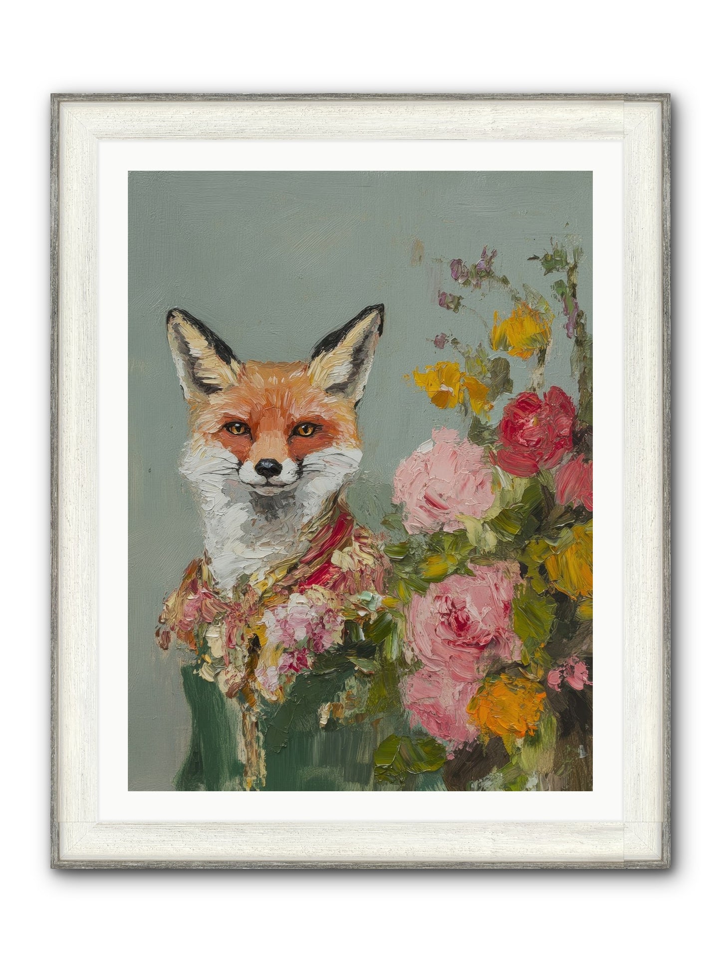 Obscured Paradise Framed Print - Driftwood White 30x40