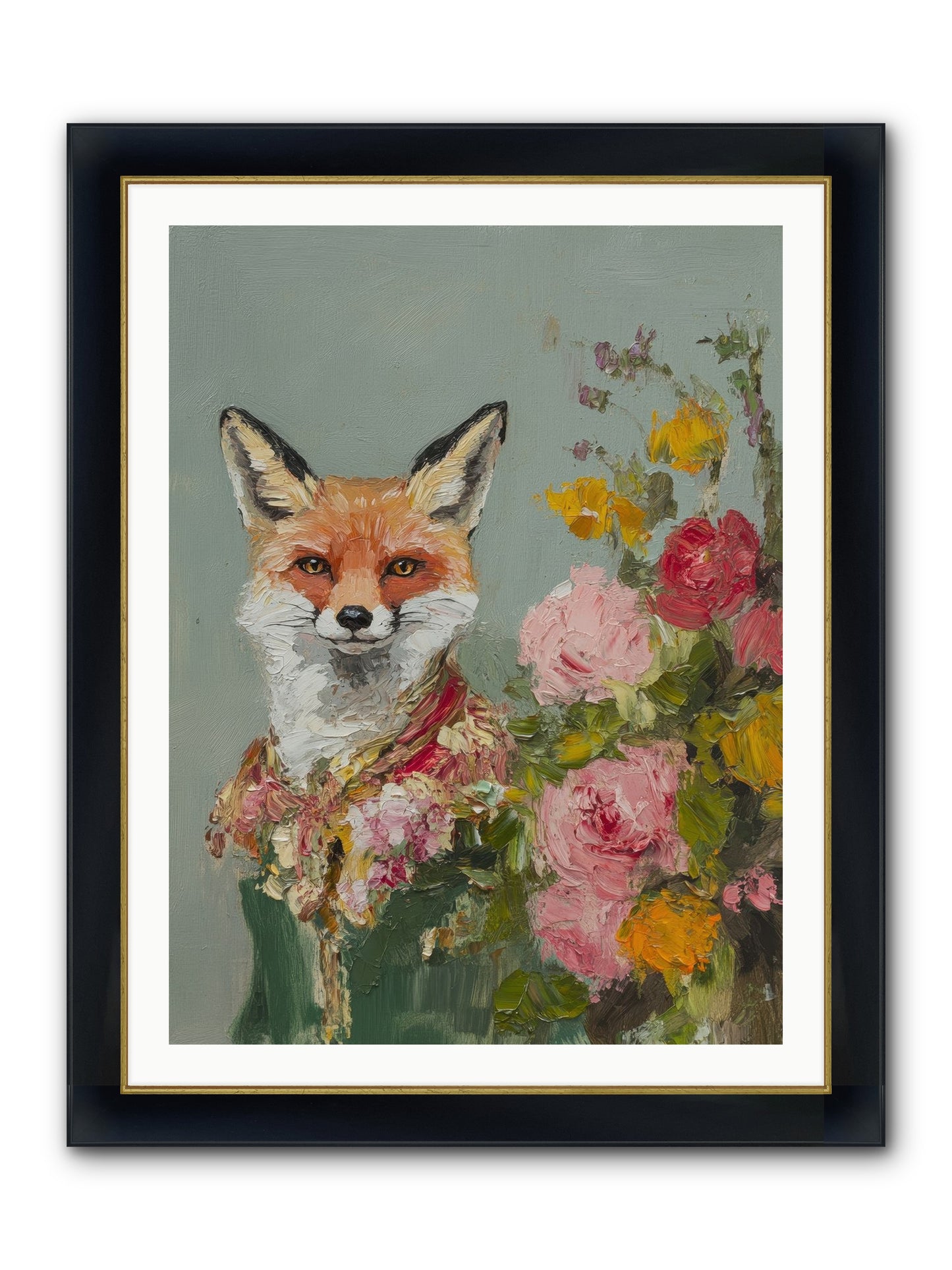 Obscured Paradise Framed Print - Wide Black w/Gold 30x40