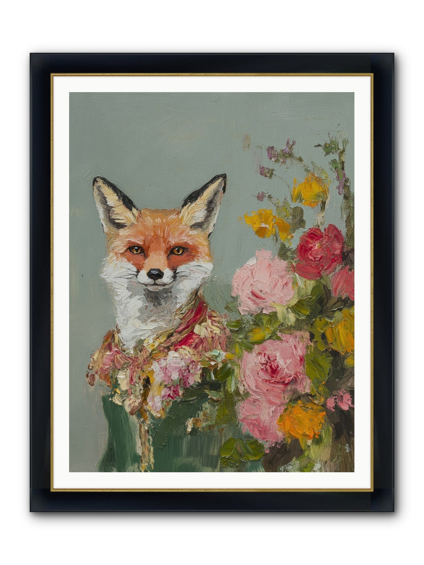 Obscured Paradise Framed Print - Wide Black w/Gold 36x48