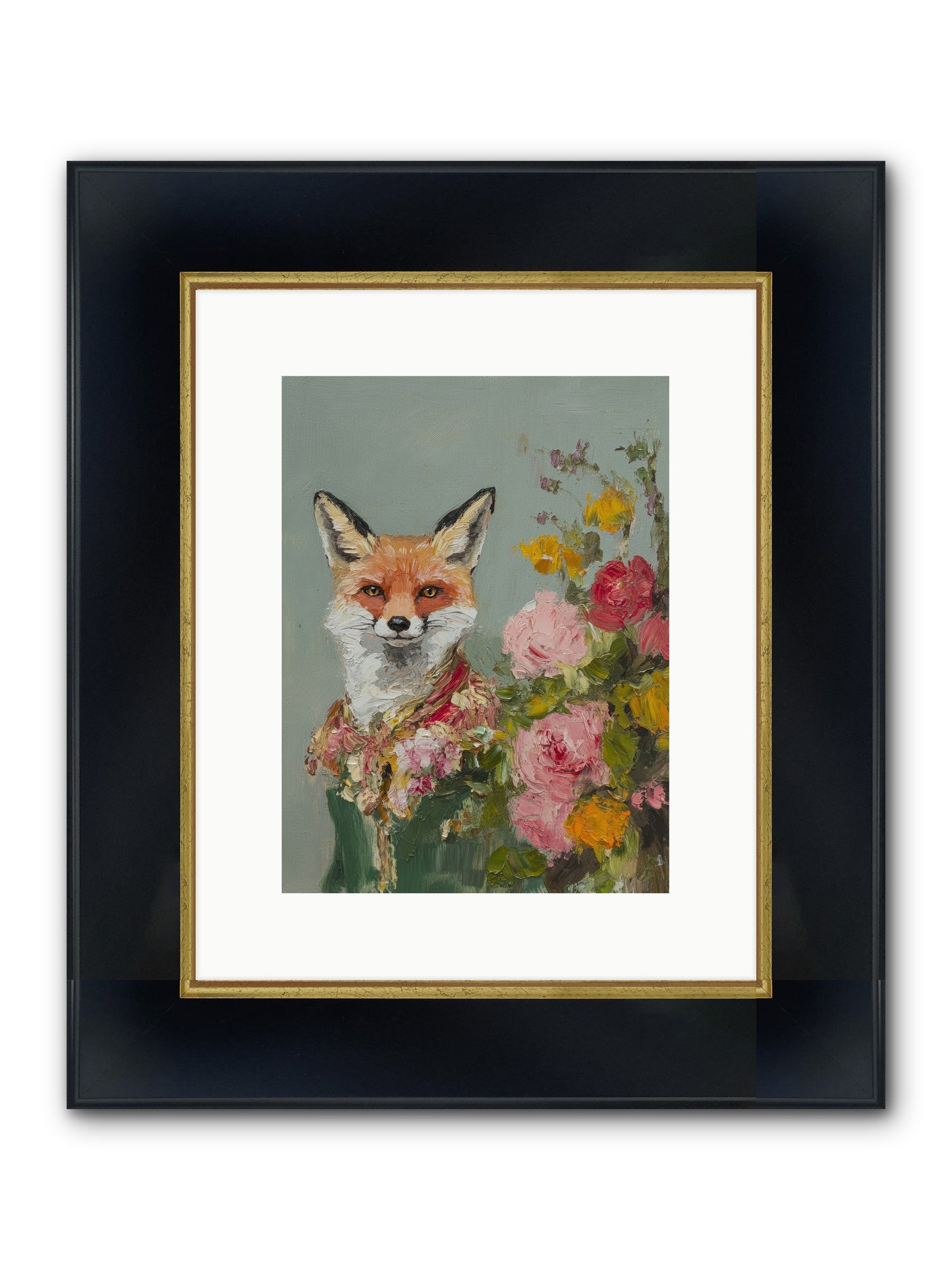 Obscured Paradise Framed Print - Wide Black w/Gold 9x12