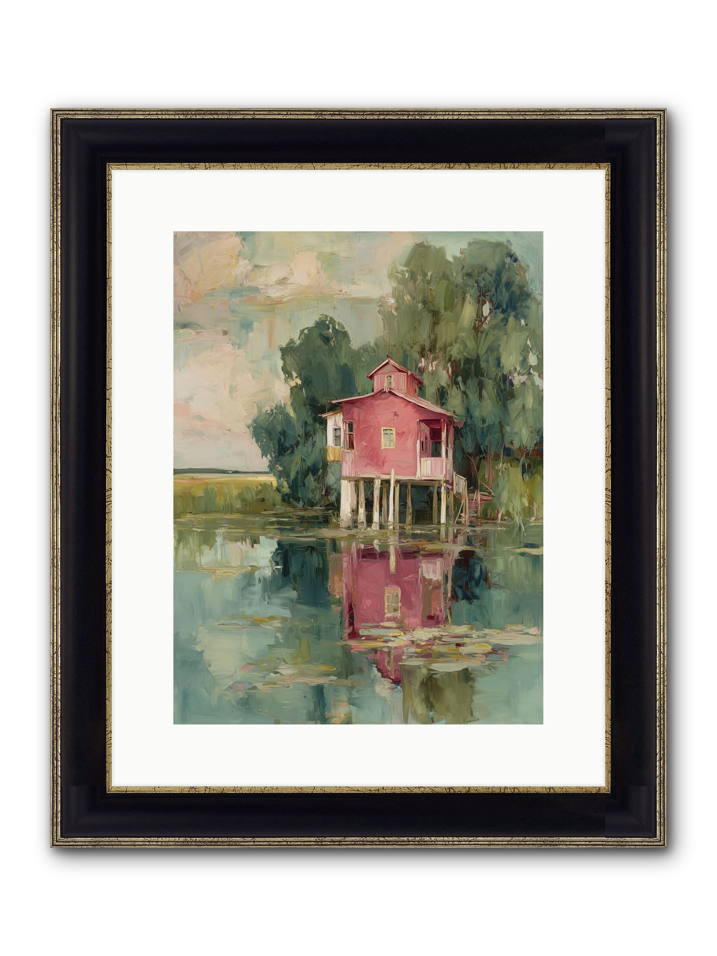 Observatory Of Wonder Framed Print - Black & Gold 12x16
