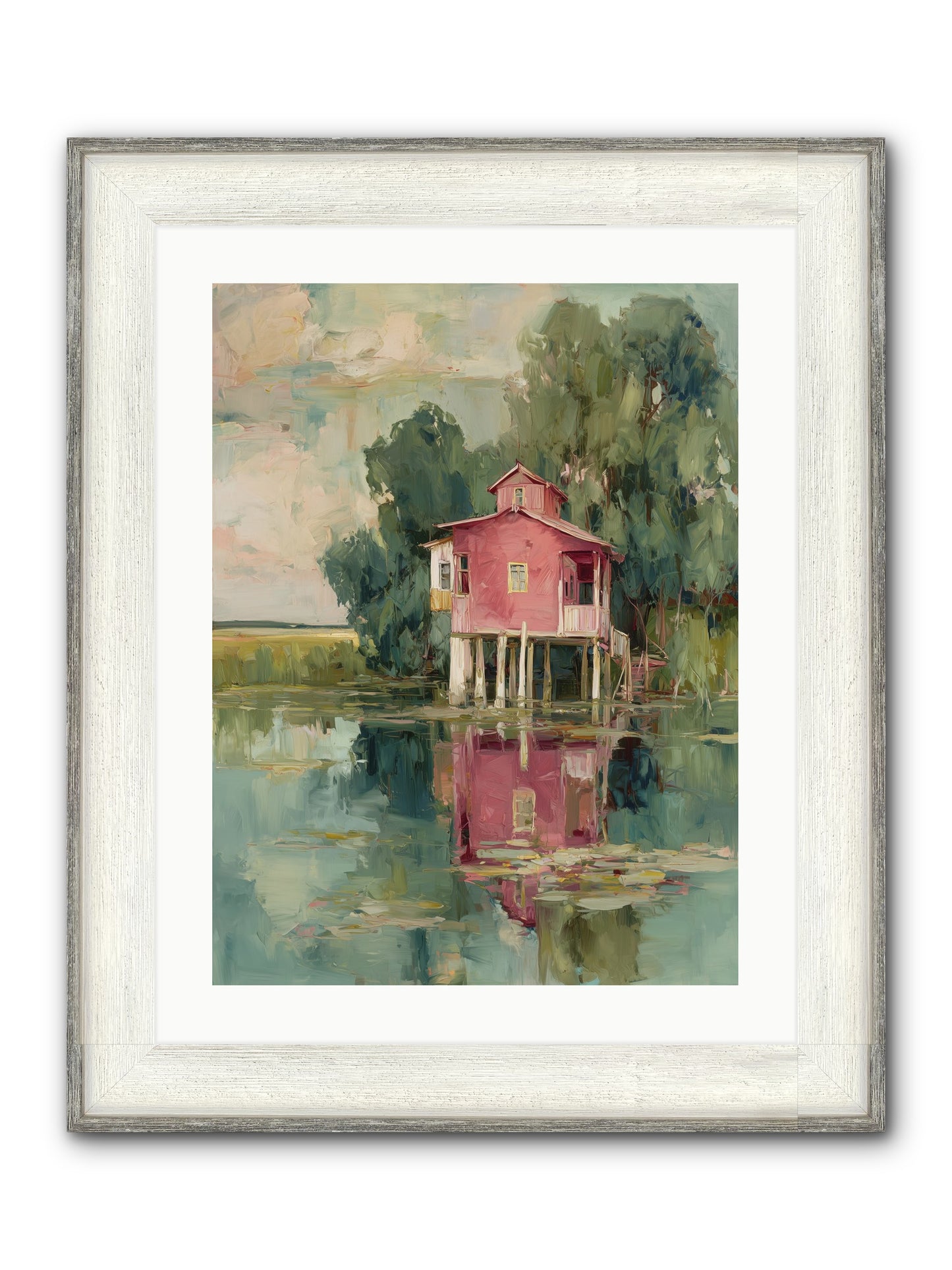 Observatory Of Wonder Framed Print - Driftwood White 18x24