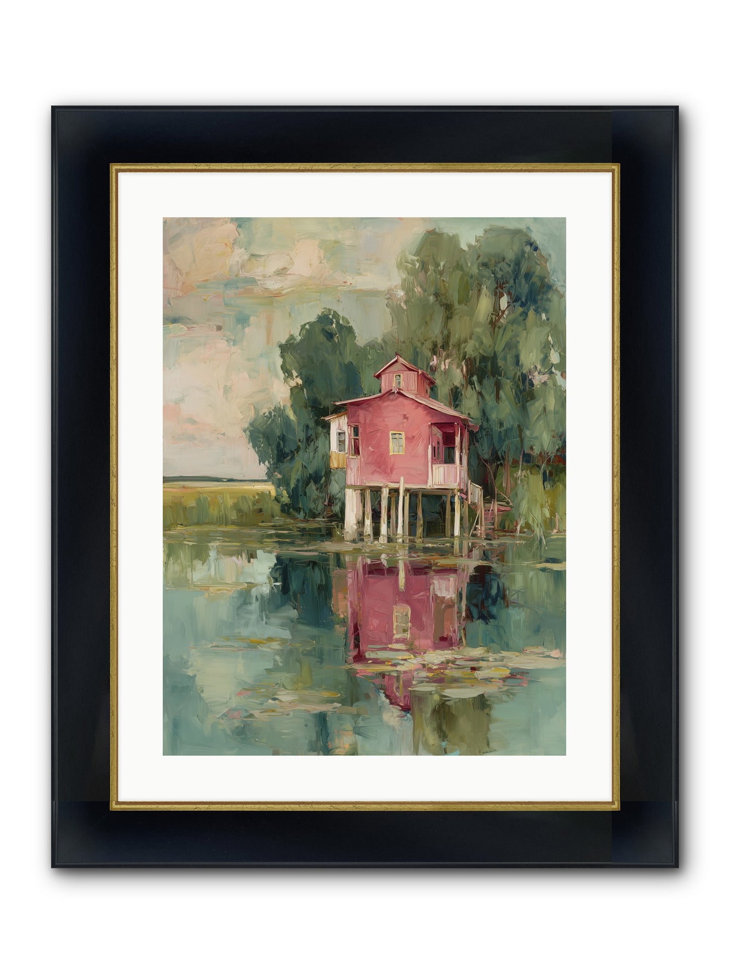 Observatory Of Wonder Framed Print - Wide Black w/Gold 18x24