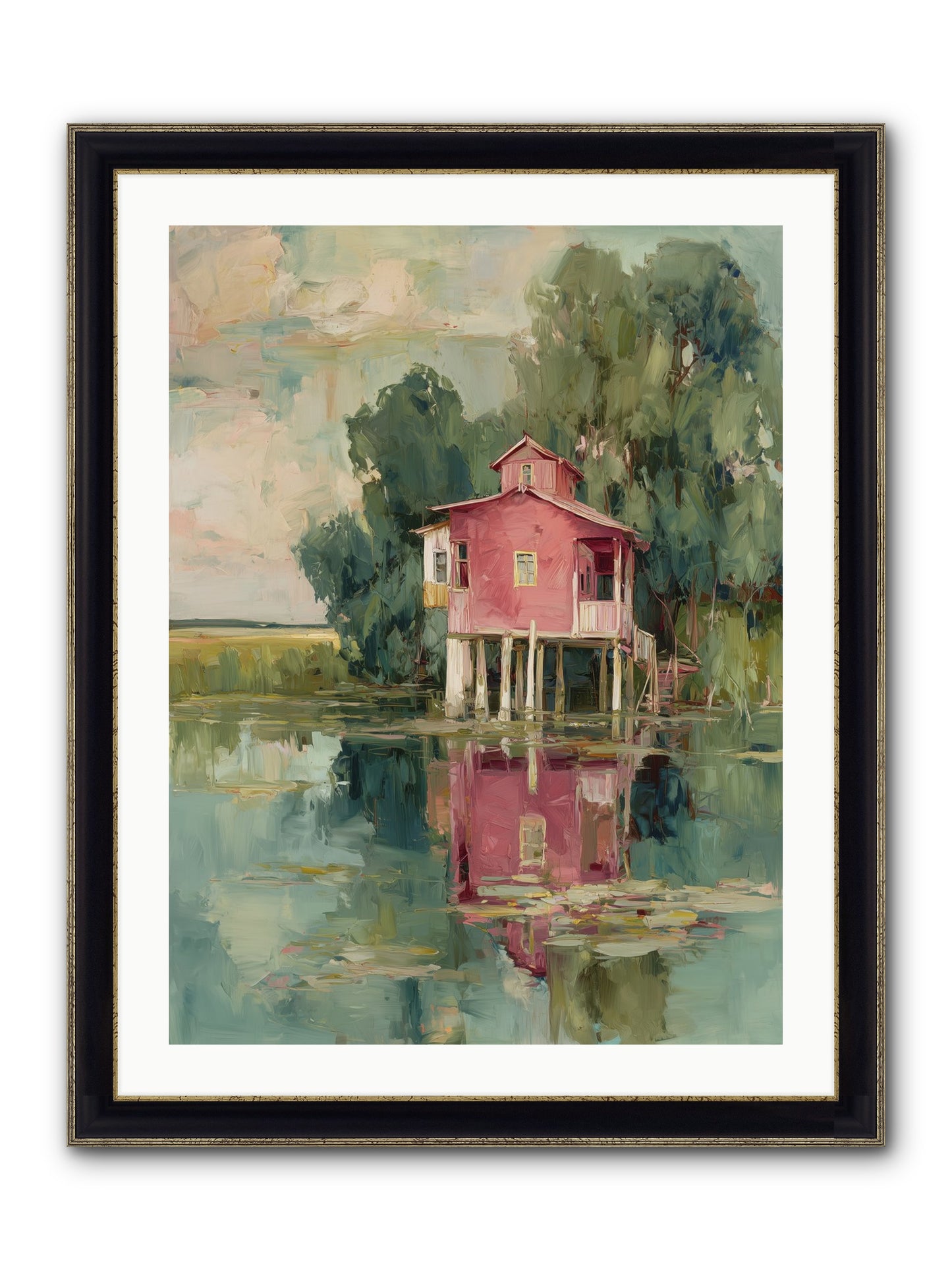 Observatory Of Wonder Framed Print - Black & Gold 24x32