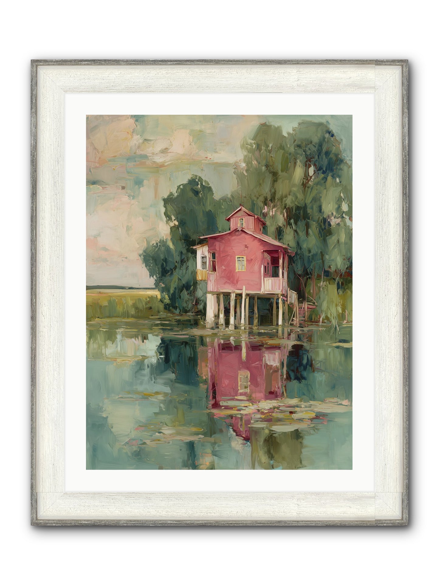 Observatory Of Wonder Framed Print - Driftwood White 24x32