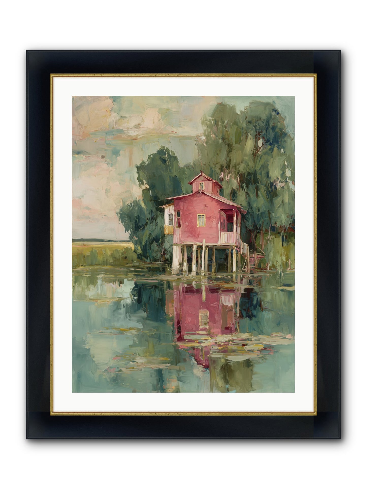 Observatory Of Wonder Framed Print - Wide Black w/Gold 24x32