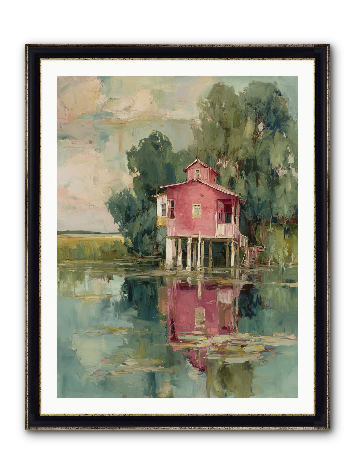 Observatory Of Wonder Framed Print - Black & Gold 30x40