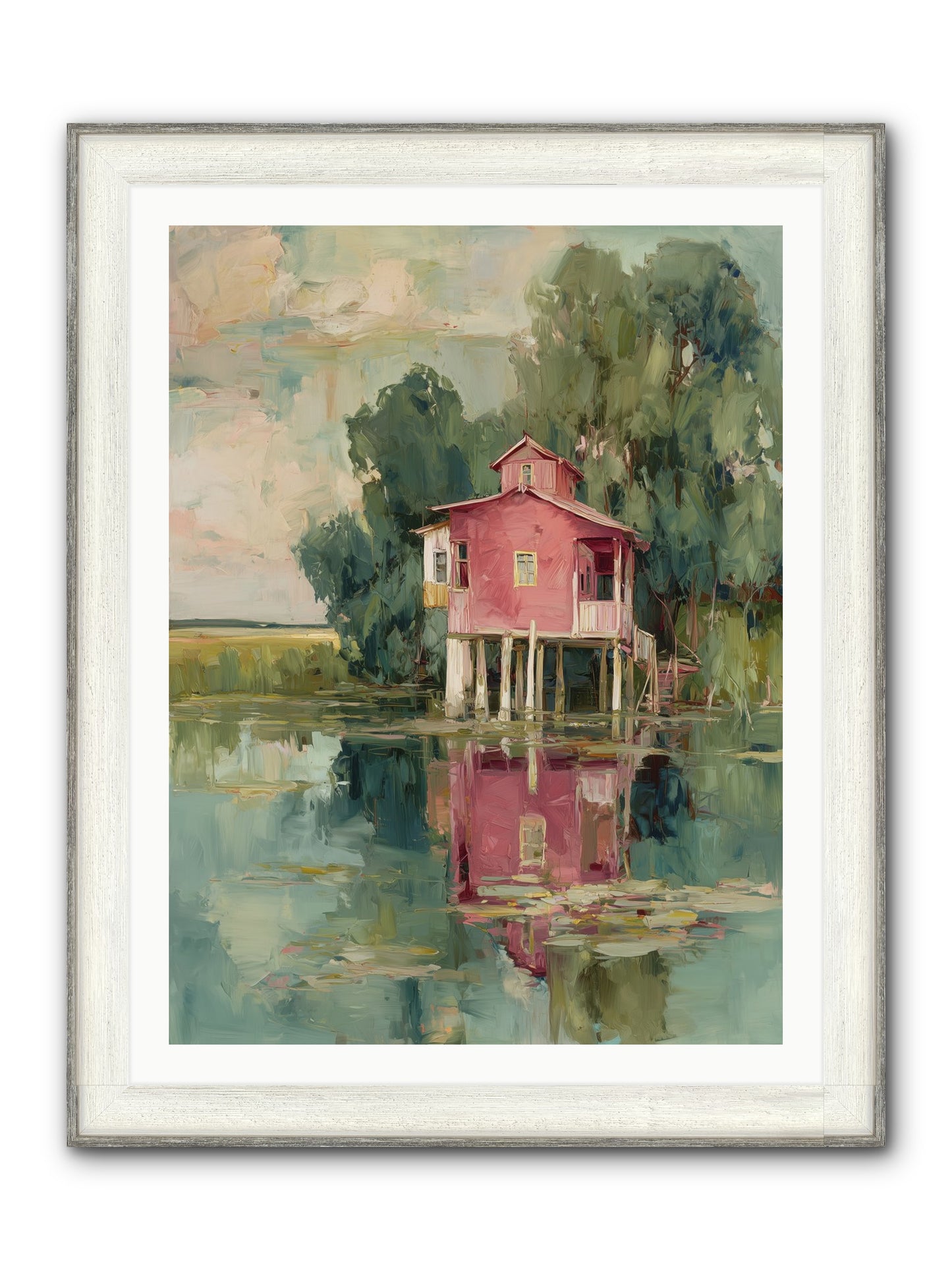 Observatory Of Wonder Framed Print - Driftwood White 30x40