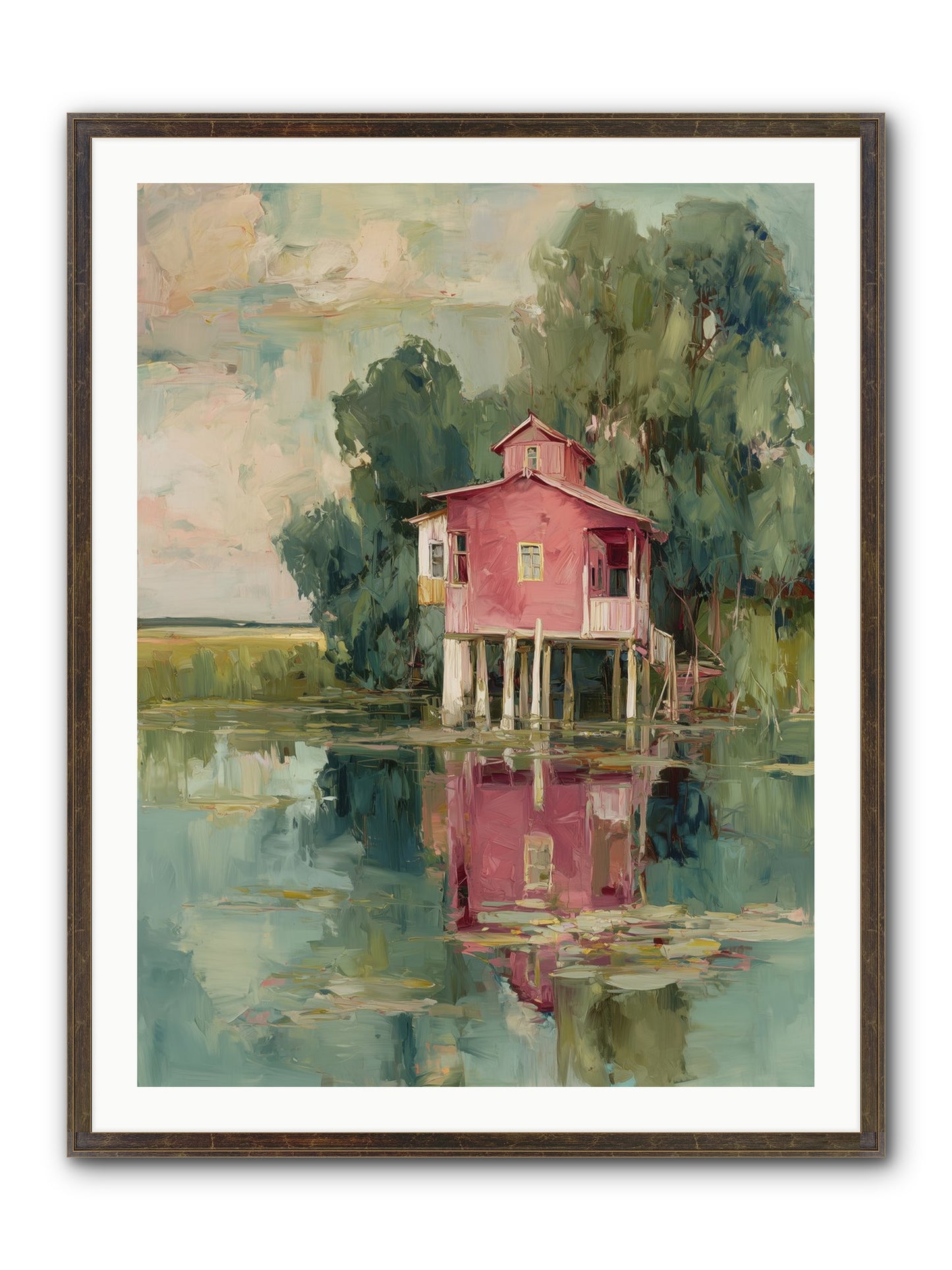 Observatory Of Wonder Framed Print - Slimwoods Black/Gold 30x40