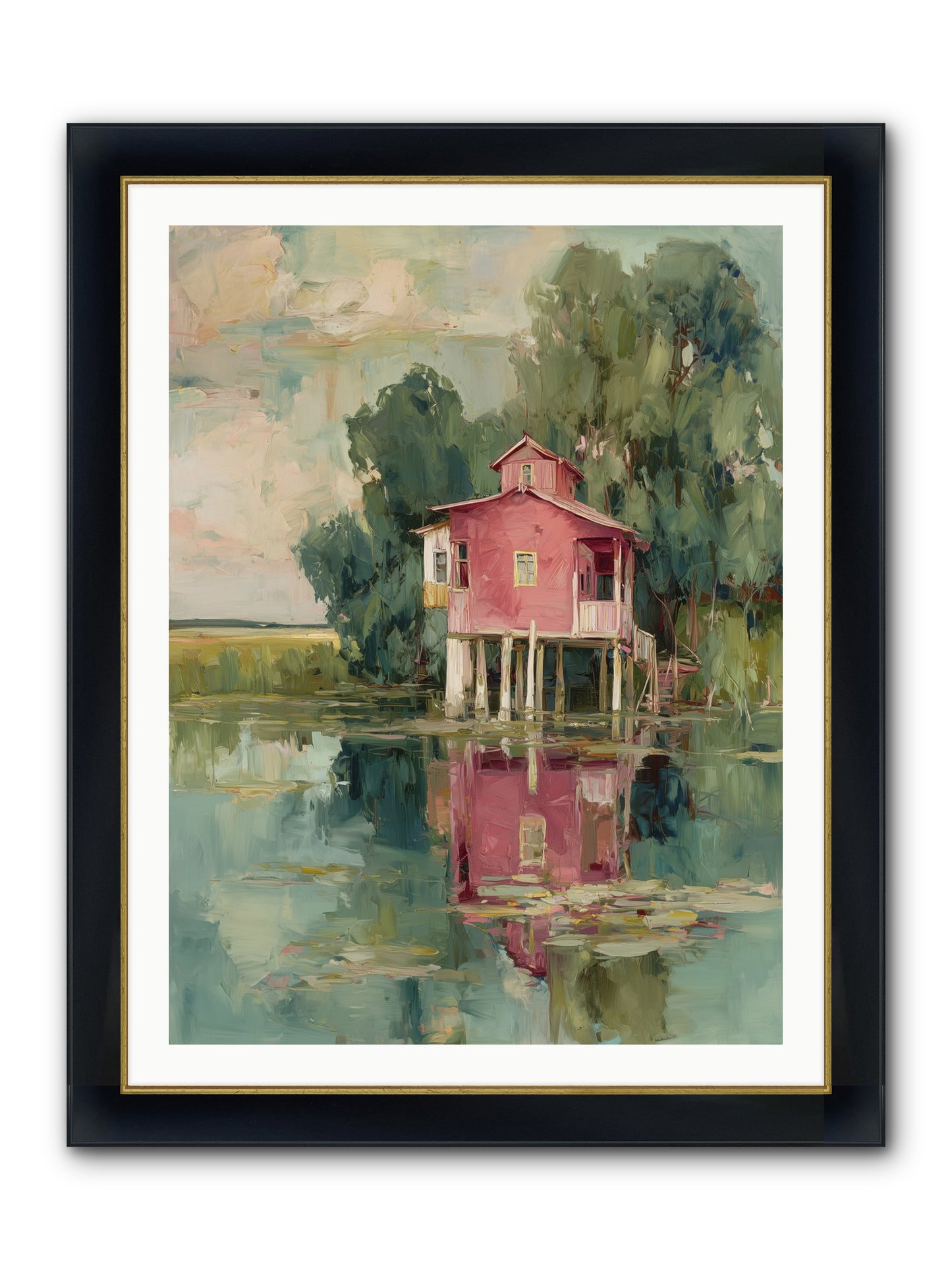 Observatory Of Wonder Framed Print - Wide Black w/Gold 30x40