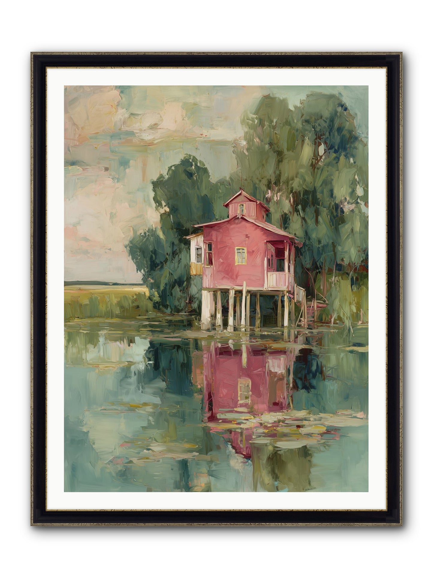 Observatory Of Wonder Framed Print - Black & Gold 36x48