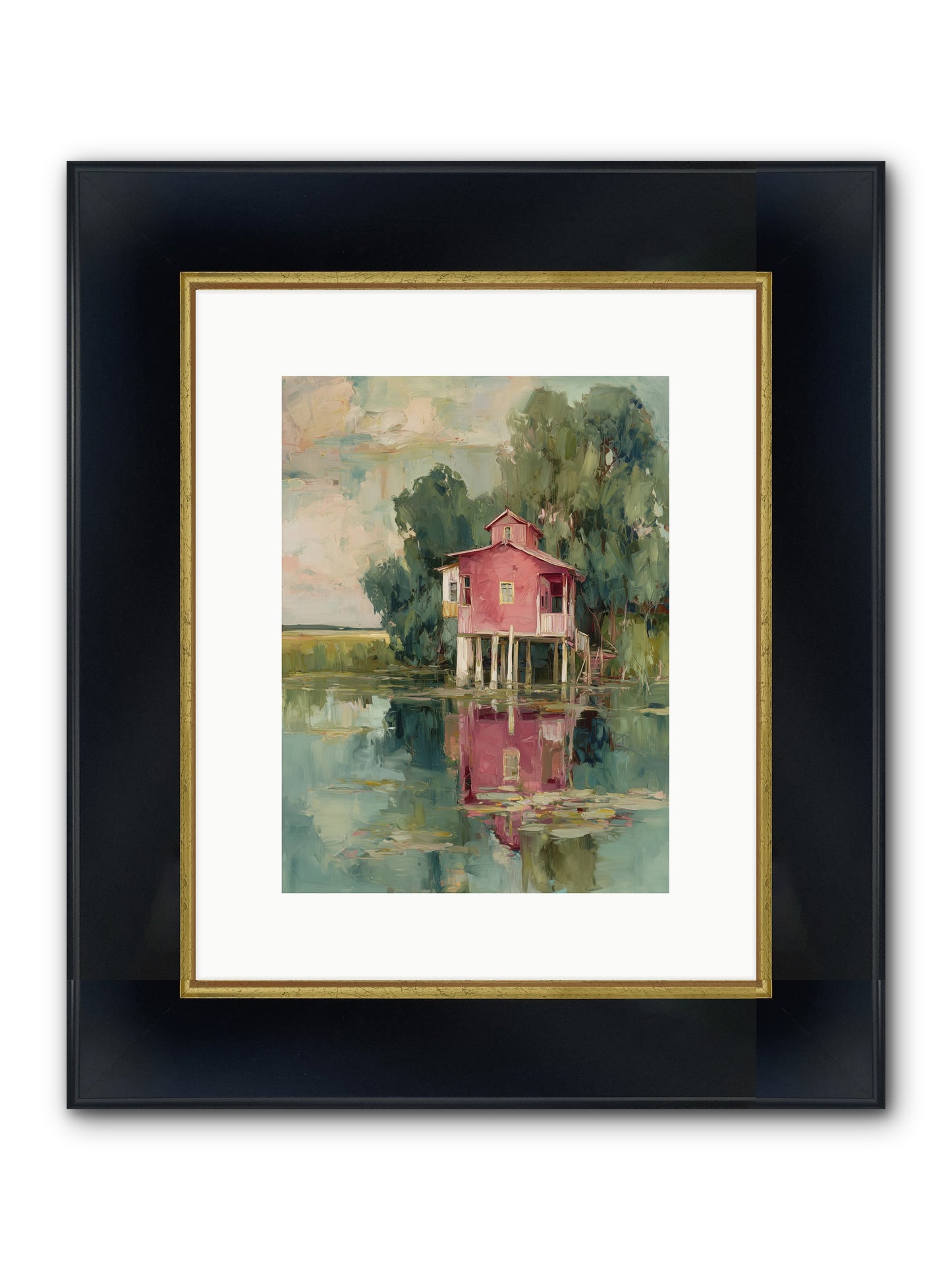 Observatory Of Wonder Framed Print - Wide Black w/Gold 9x12