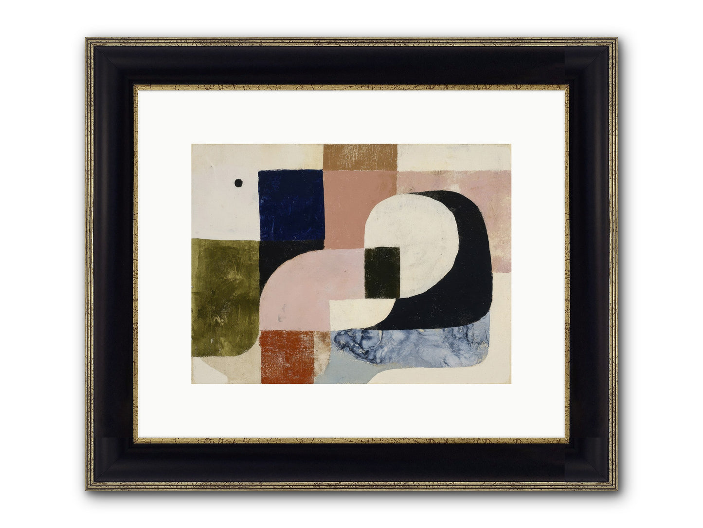 Obsidian Quest No.2 Framed Print - Black & Gold 12x9