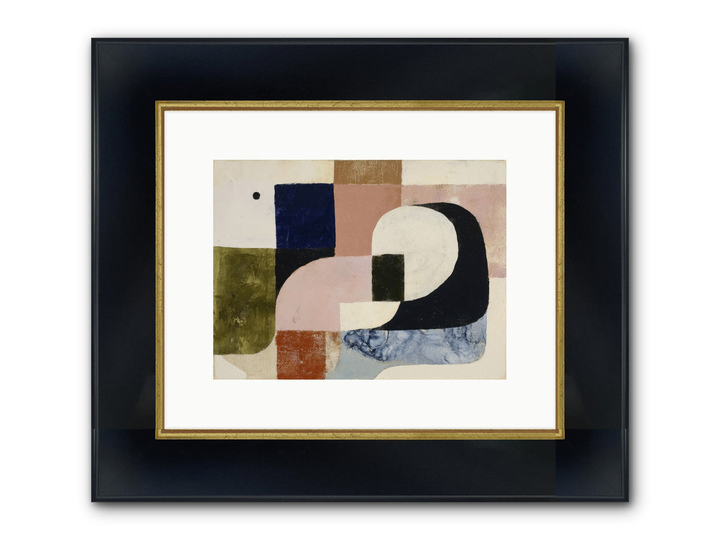 Obsidian Quest No.2 Framed Print - Wide Black w/Gold 12x9