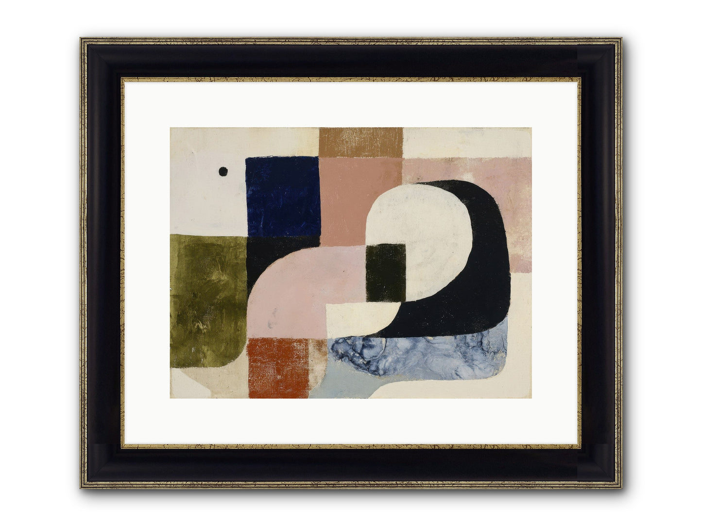 Obsidian Quest No.2 Framed Print - Black & Gold 16x12