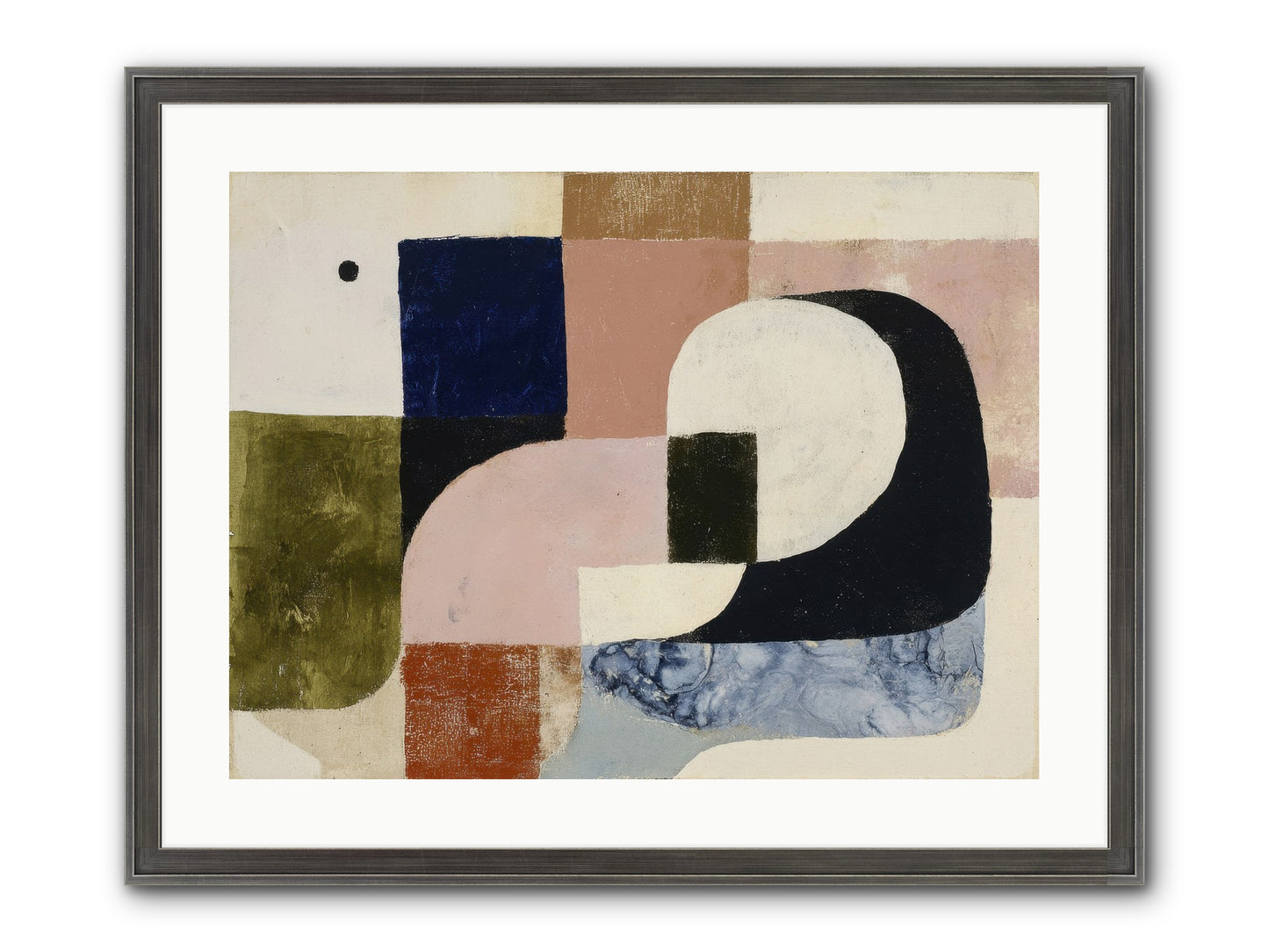 Obsidian Quest No.2 Framed Print - Slimwoods Black/Silver 24x18