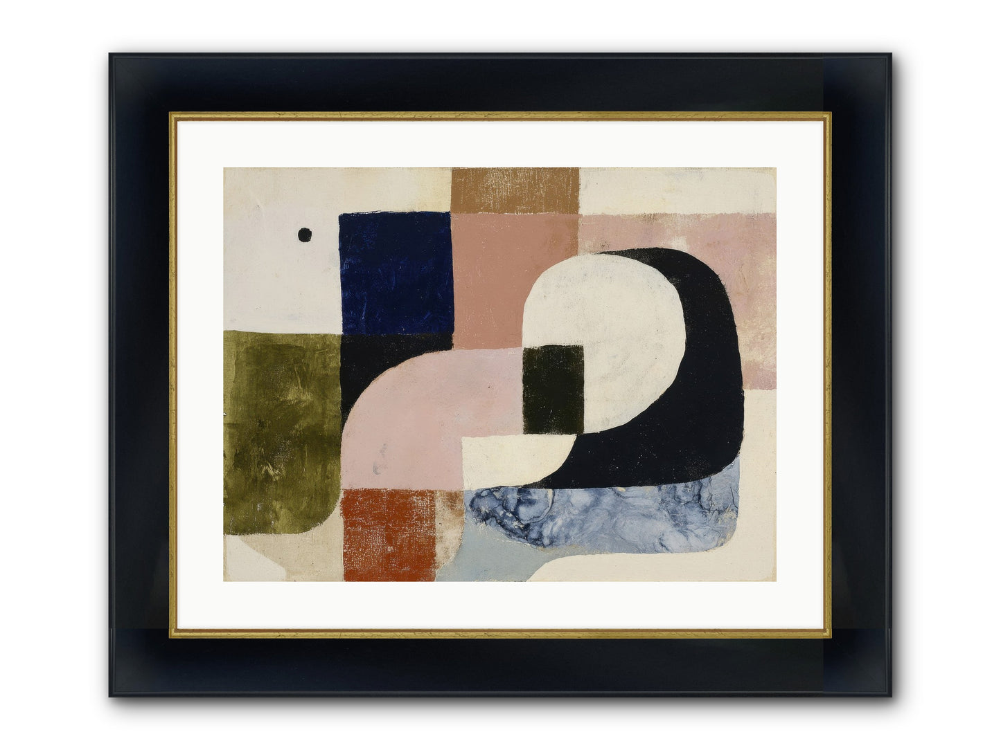 Obsidian Quest No.2 Framed Print - Wide Black w/Gold 24x18