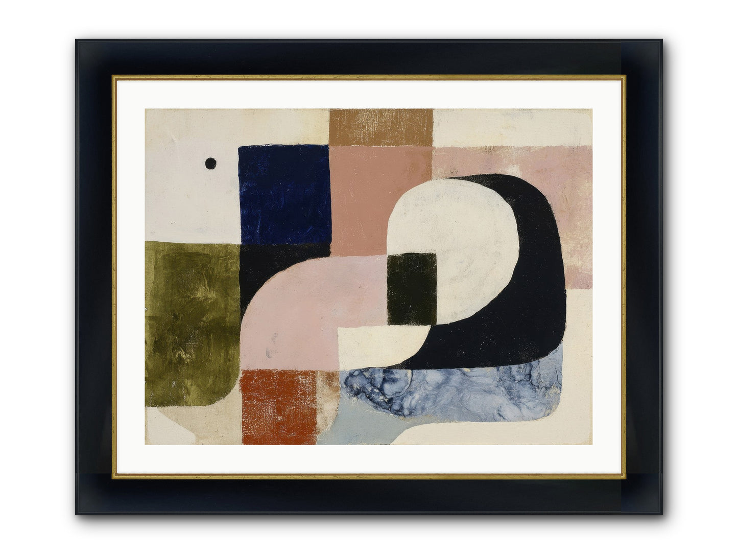 Obsidian Quest No.2 Framed Print - Wide Black w/Gold 32x24