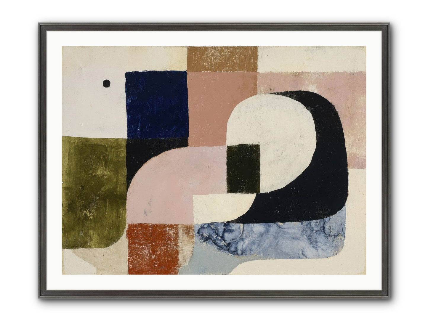 Obsidian Quest No.2 Framed Print - Slimwoods Black/Silver 40x30