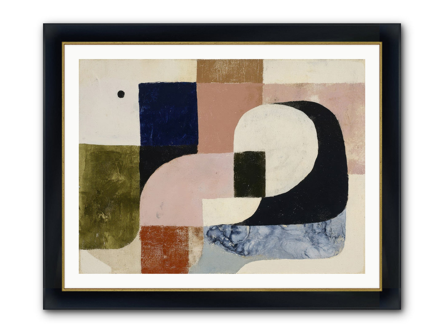 Obsidian Quest No.2 Framed Print - Wide Black w/Gold 40x30