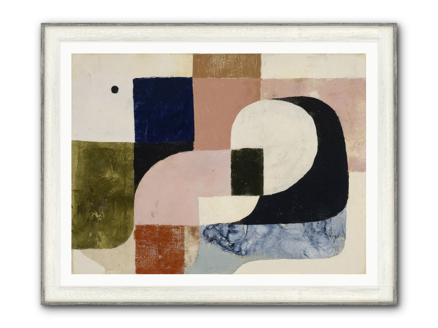 Obsidian Quest No.2 Framed Print - Driftwood White 48x36
