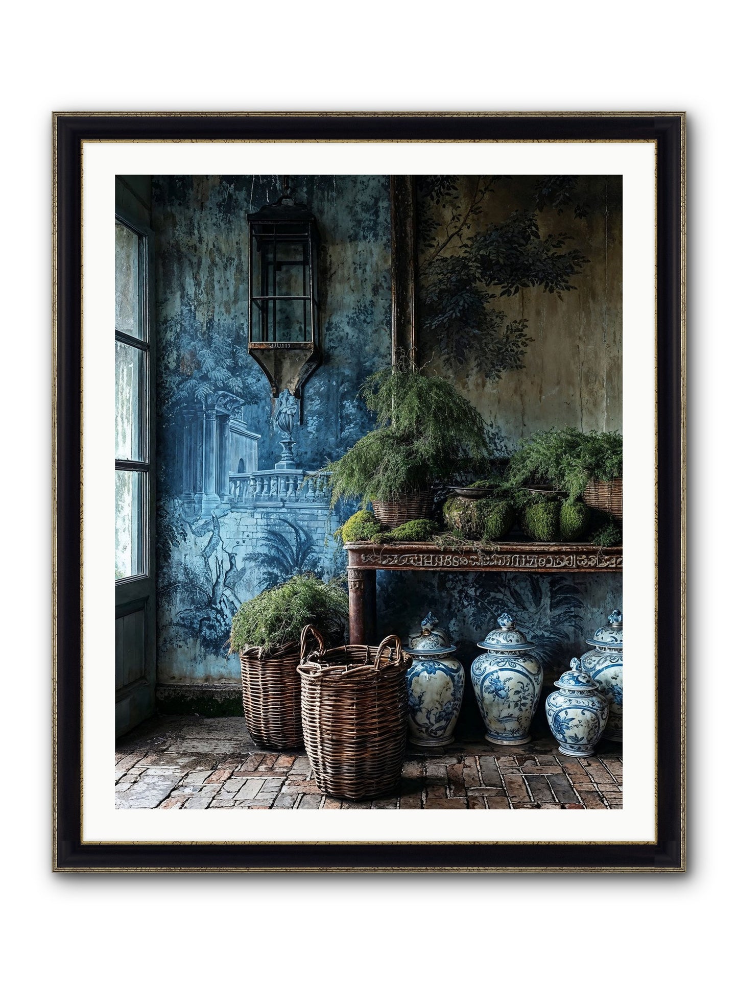 Obsolete Framed Print - Black & Gold 32x40