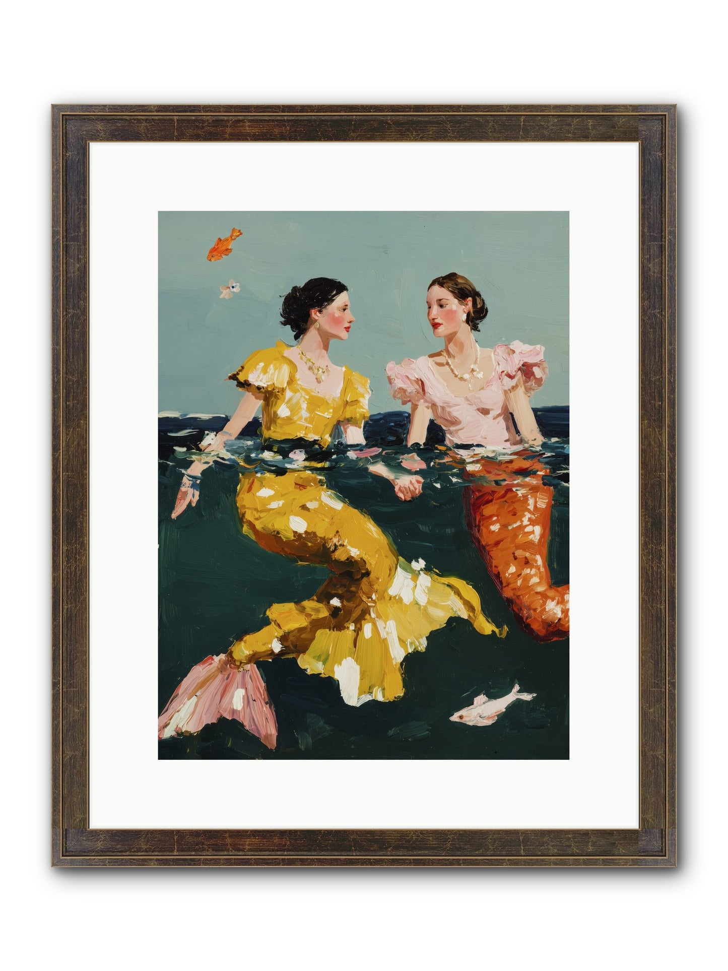 Ocean Daughters Framed Print - Slimwoods Black/Gold 12x16