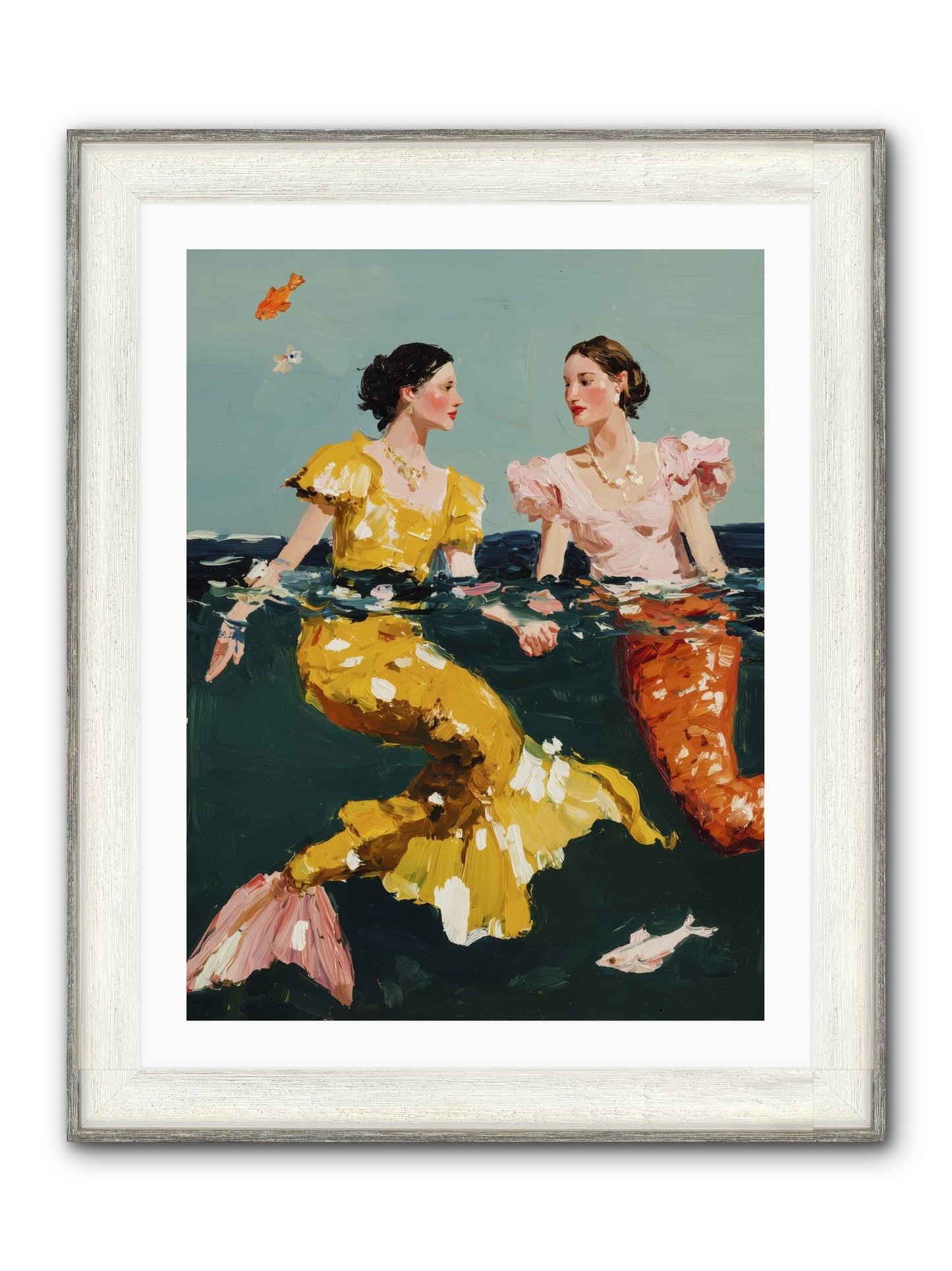Ocean Daughters Framed Print - Driftwood White 24x32